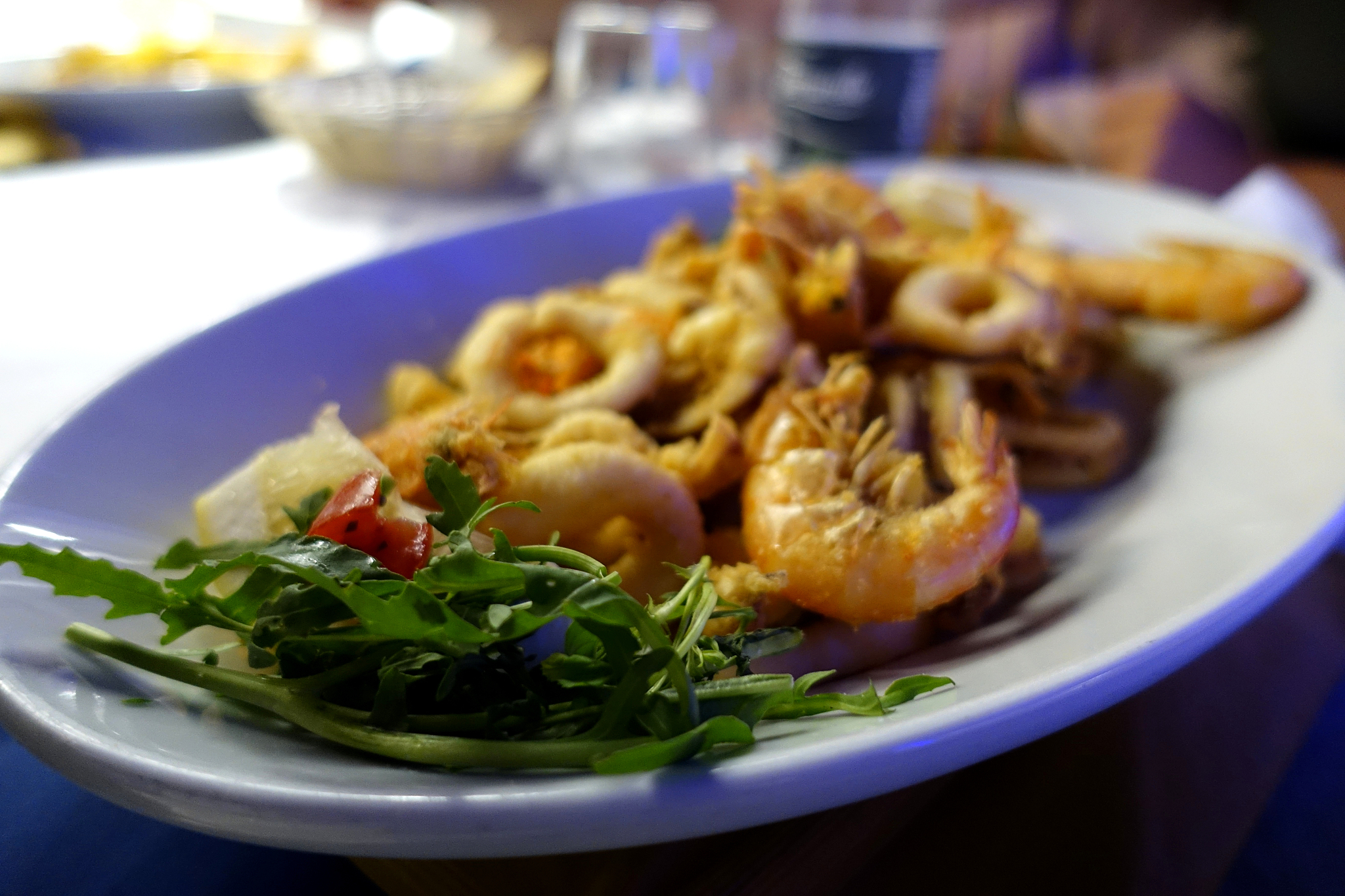 specialty seafood, from shrimp and fried paranza.