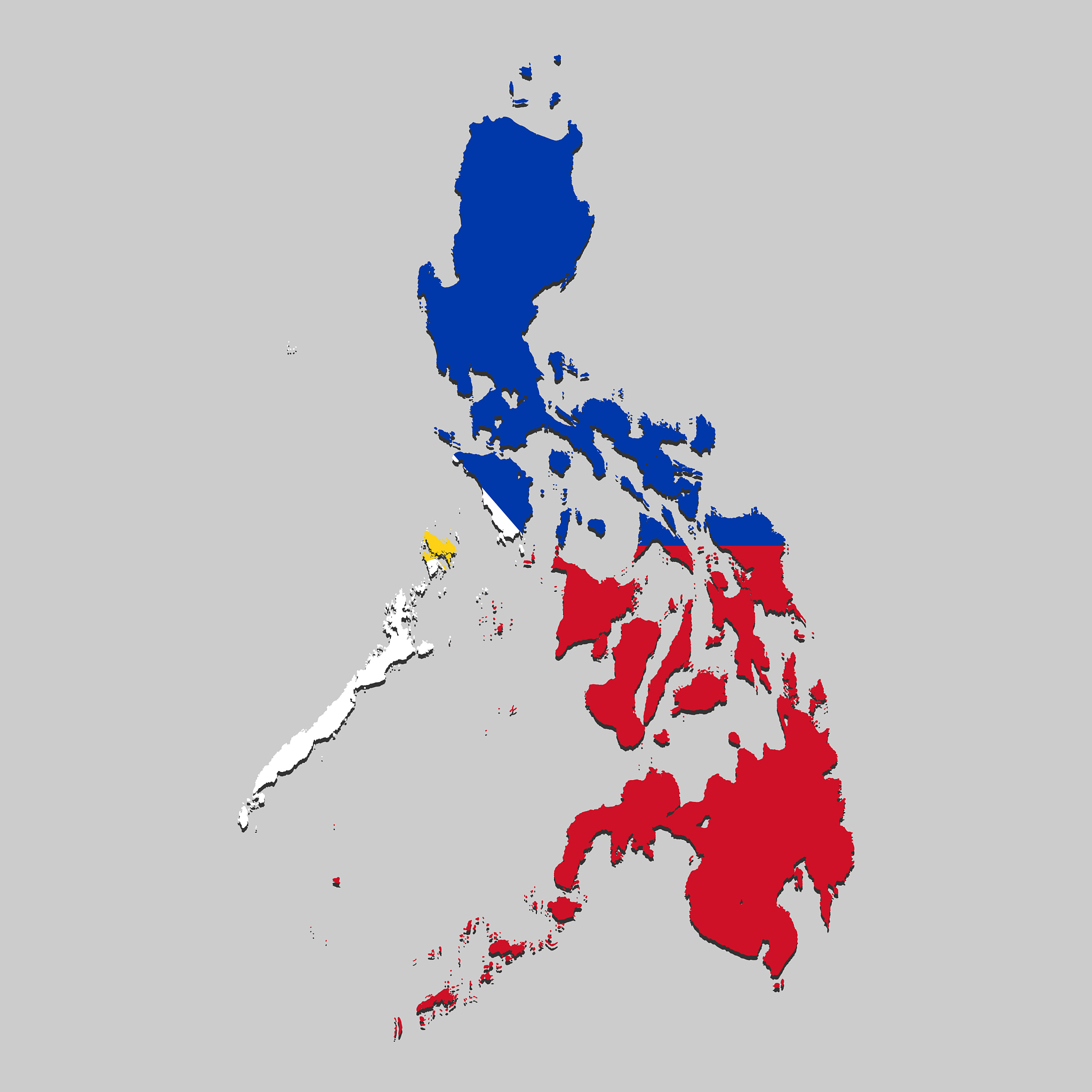 map with national flag