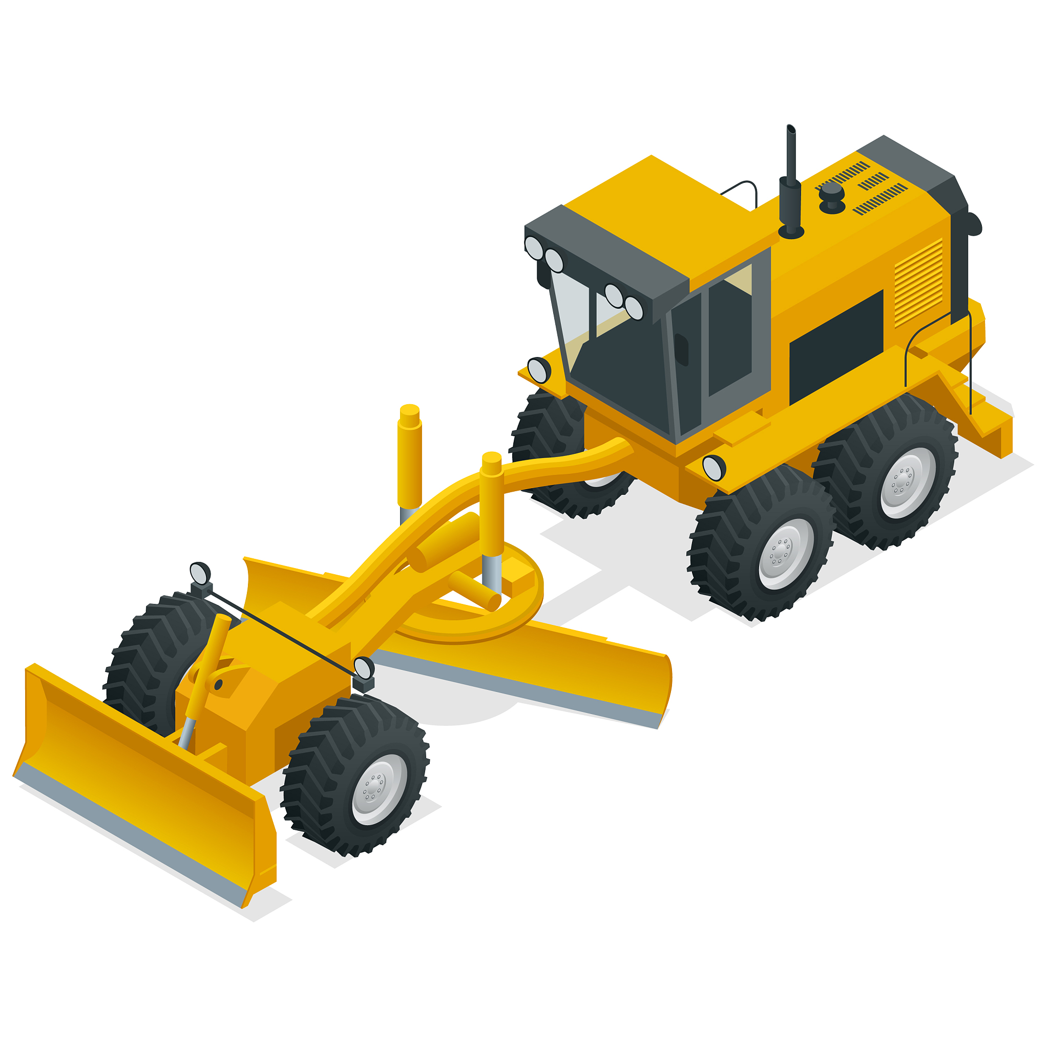 isometric graders used in the construction and