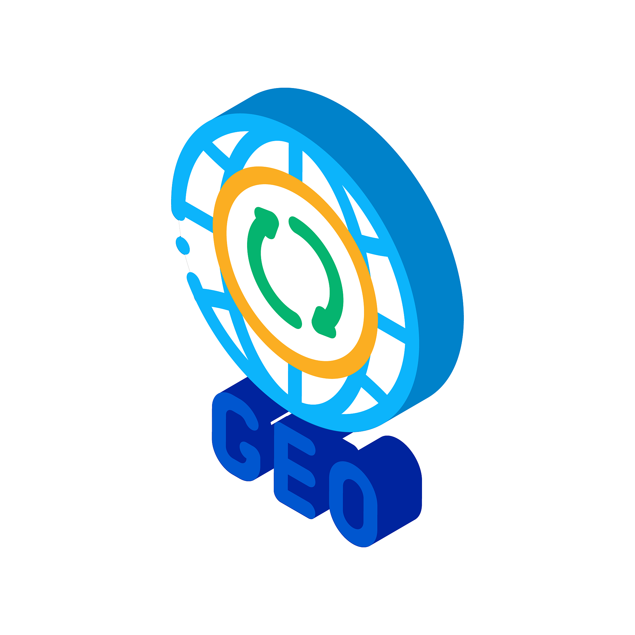 global geography isometric icon vector illustration