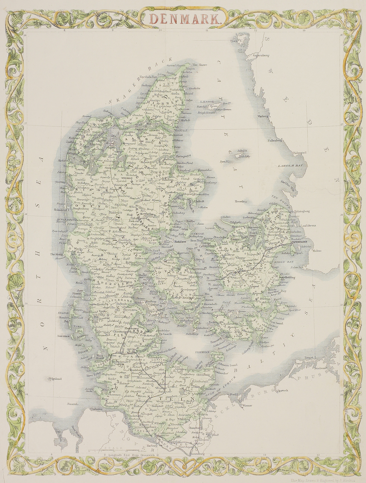 antique map of denmark