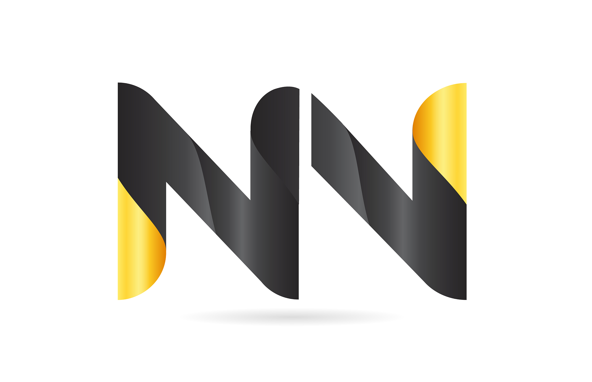 joined or connected nn n n yellow black alphabet