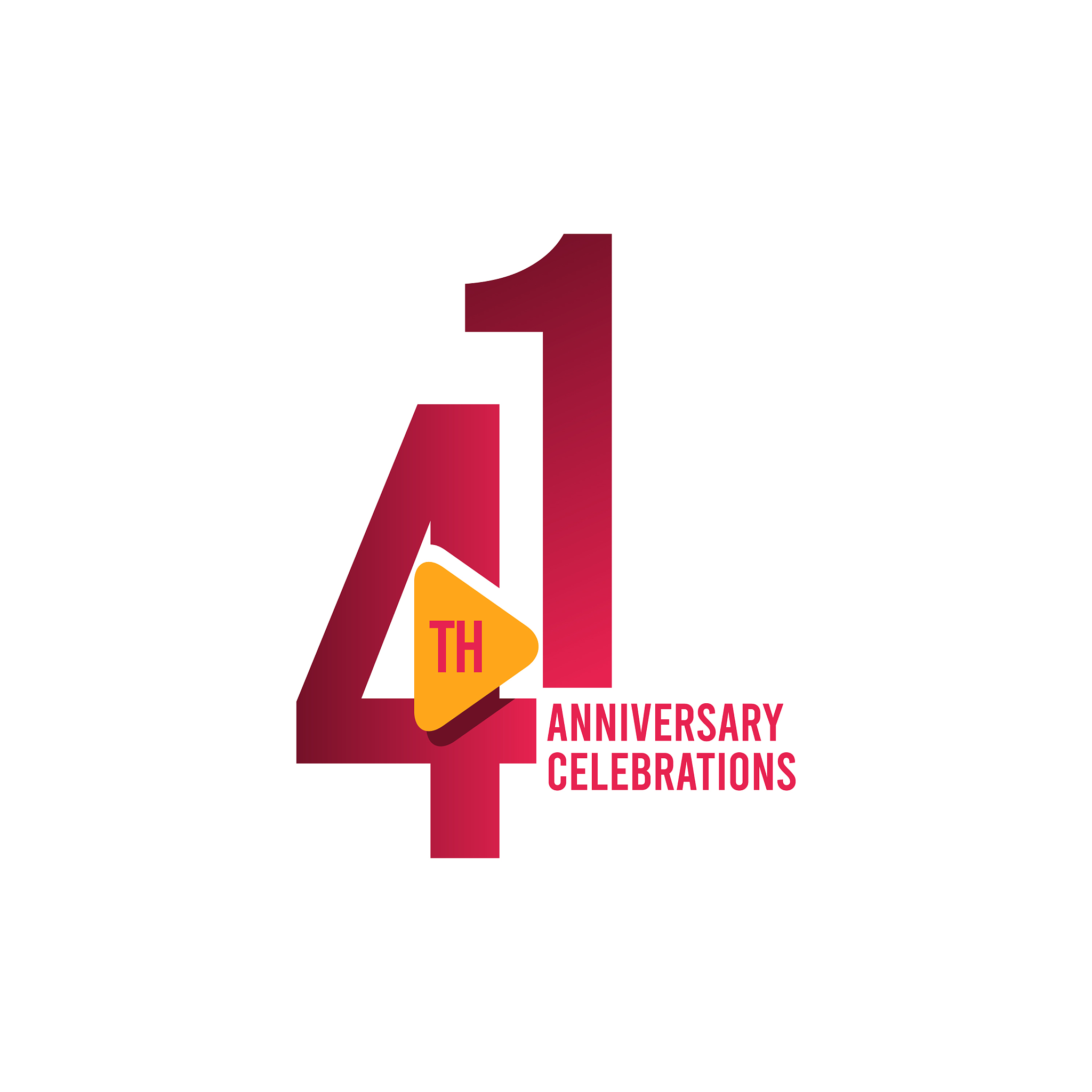 41 years anniversary celebration template design