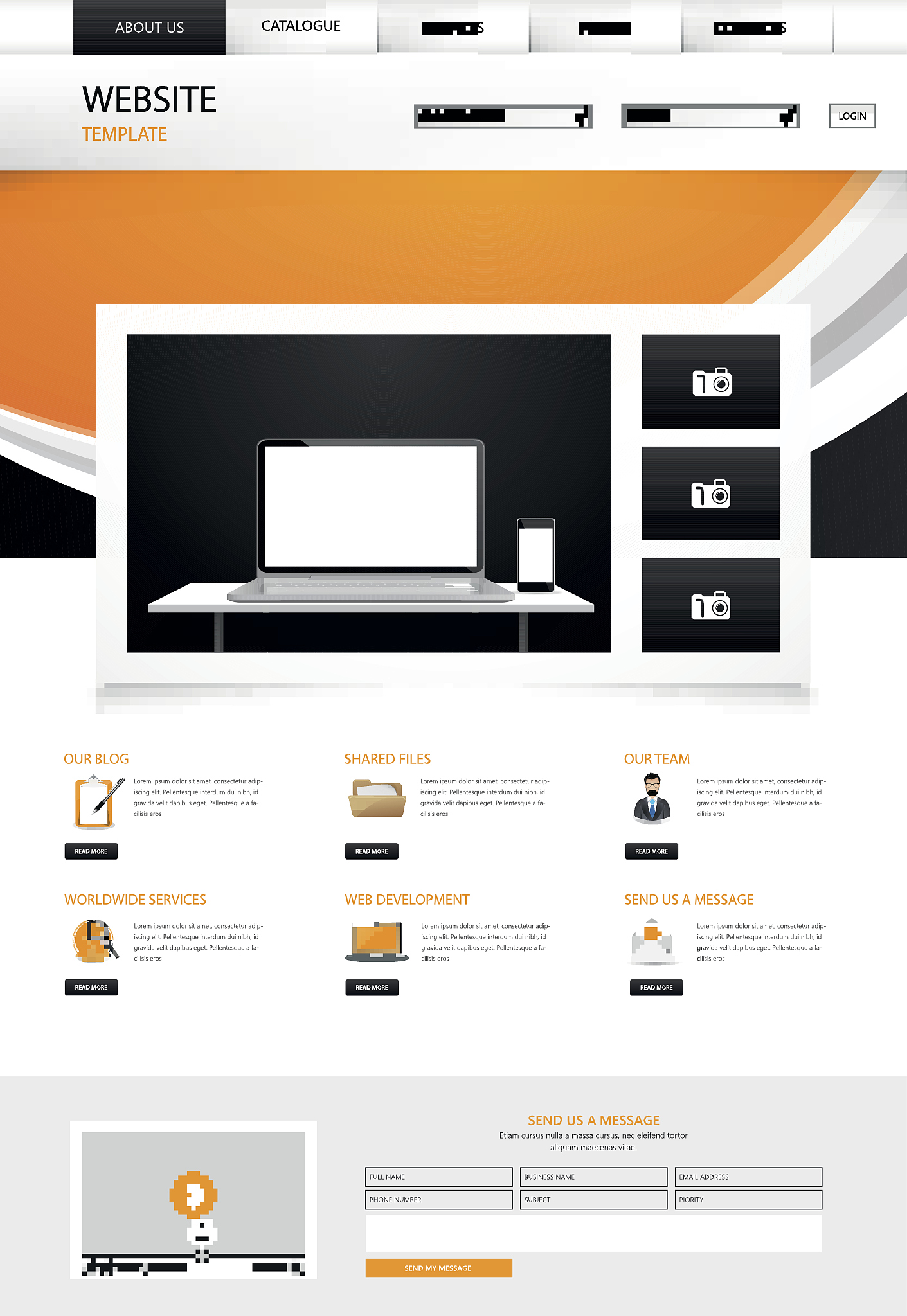 business website template vector