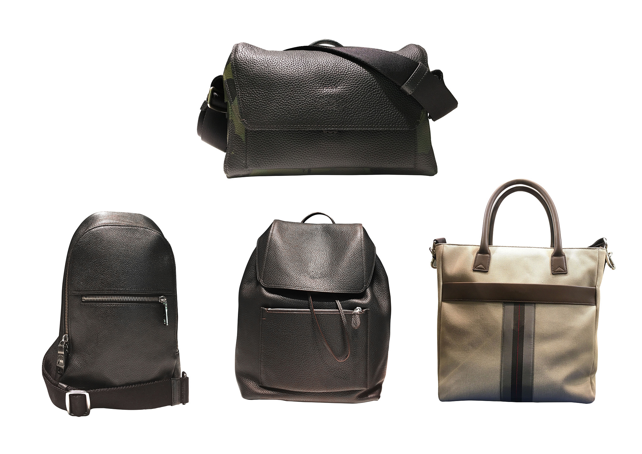 men's bag on white background
