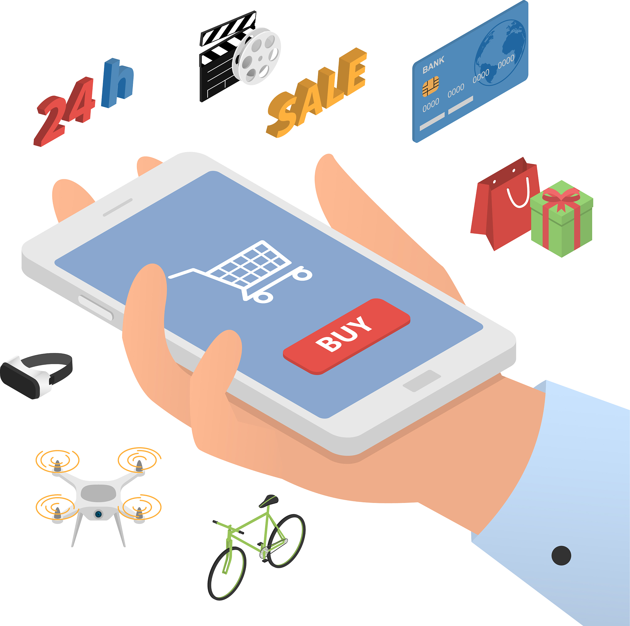 design concept of mobile shopping