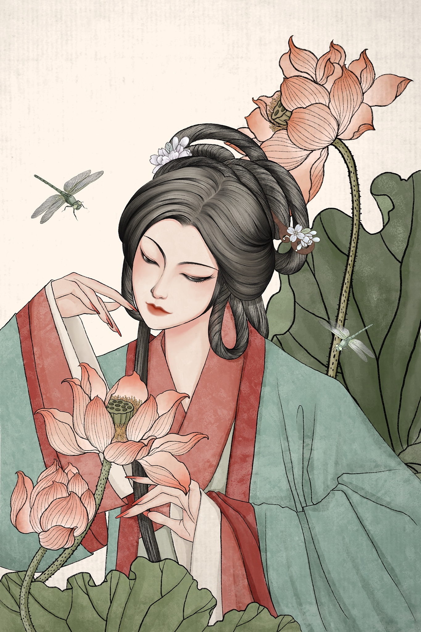 茶颜悦色海报用古代人物故事设计