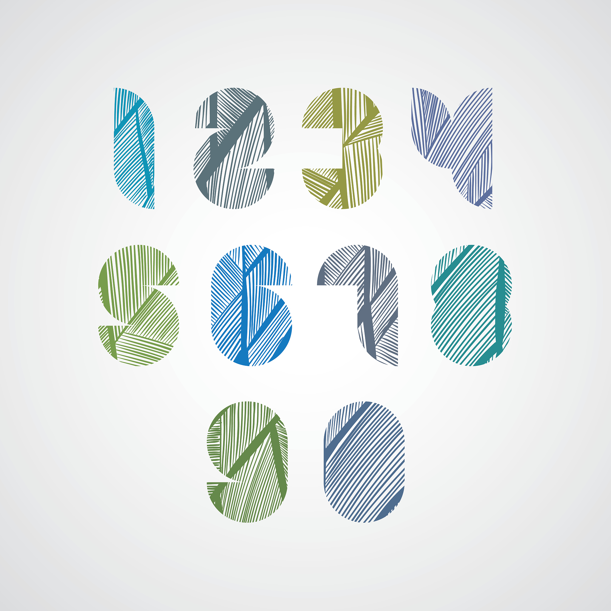 pattern striped colorful fashionable numbers.