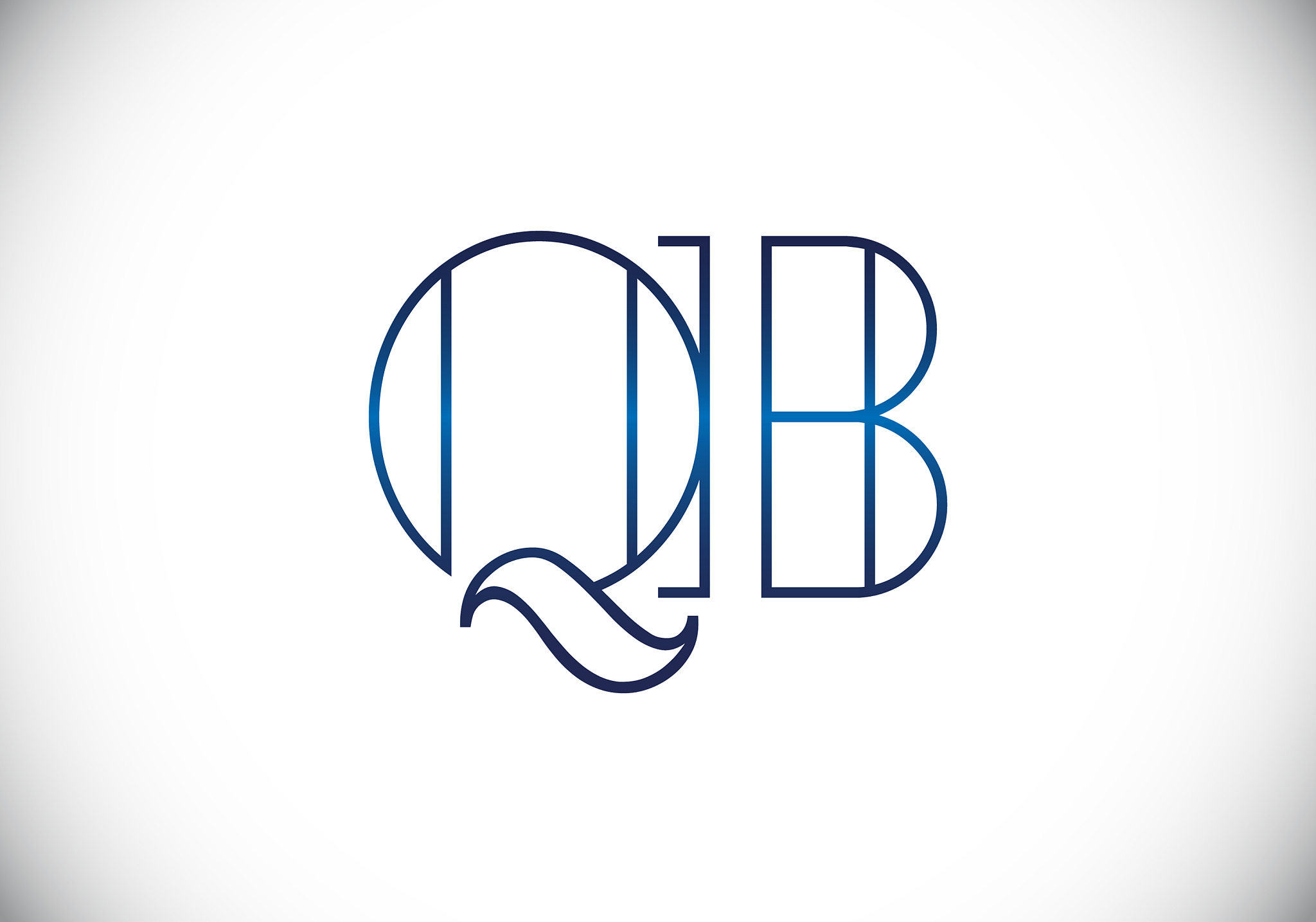 initial monogram letter q b logo design template