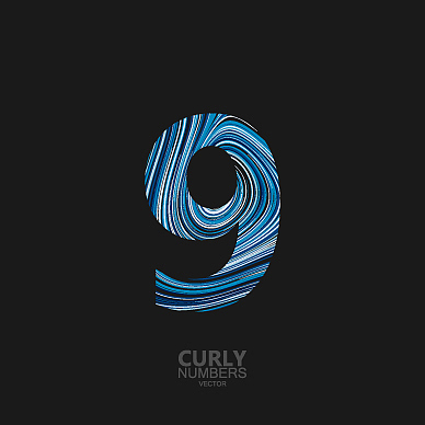 blue number 9