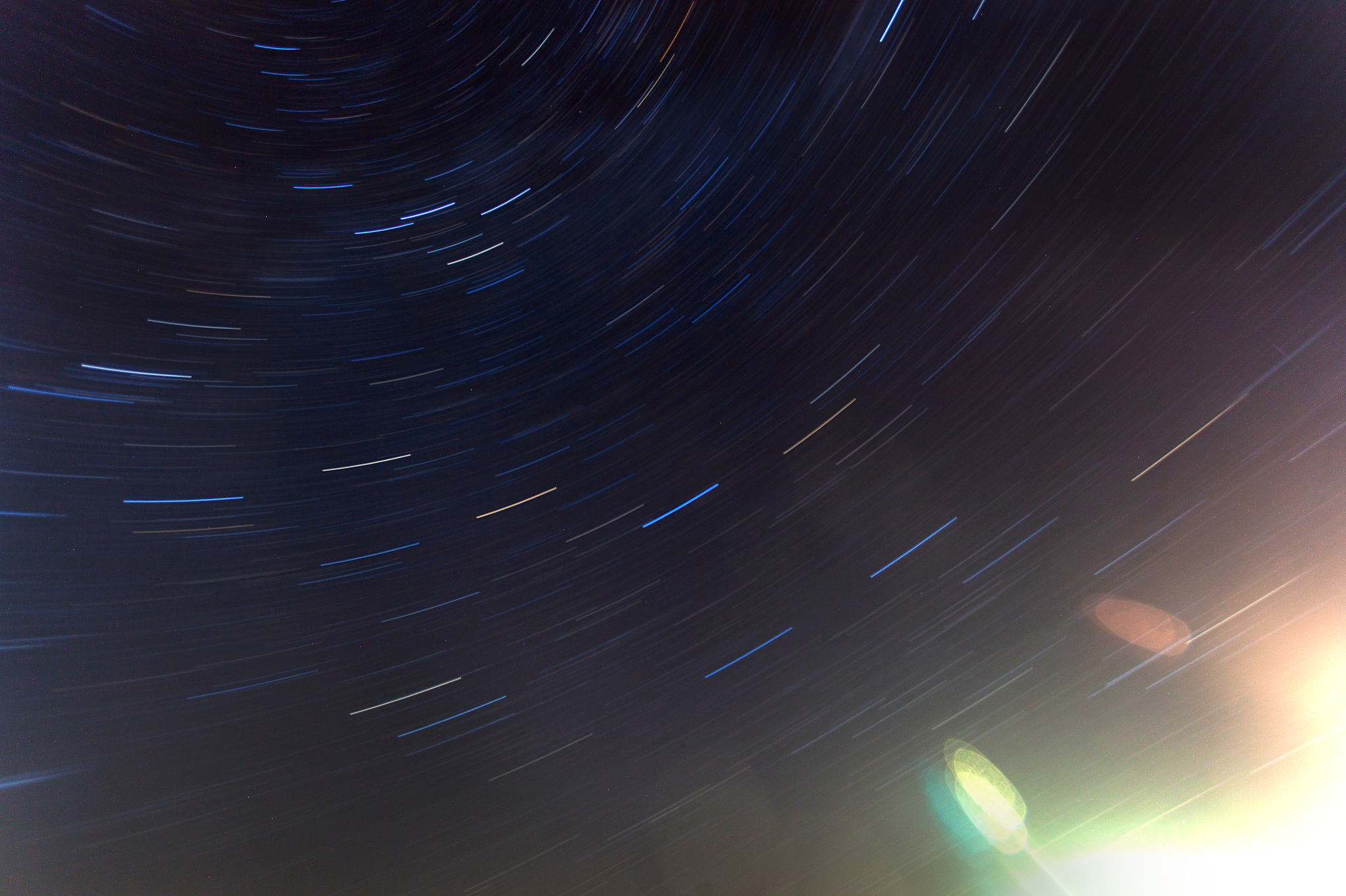 long exposure starry sky