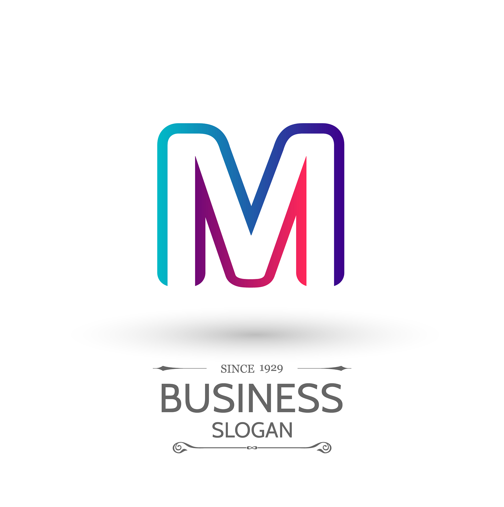 alphabetic logo design with elegent design and