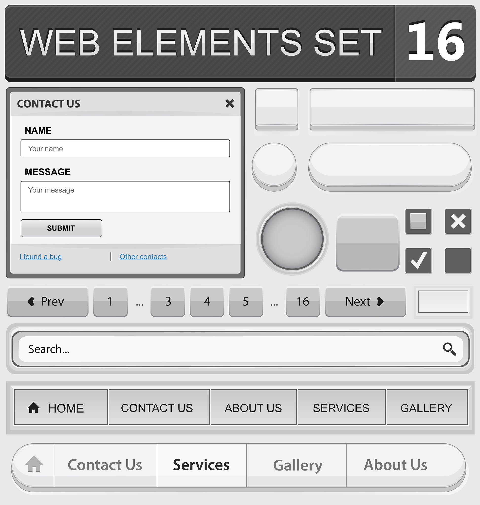 web elements set 16