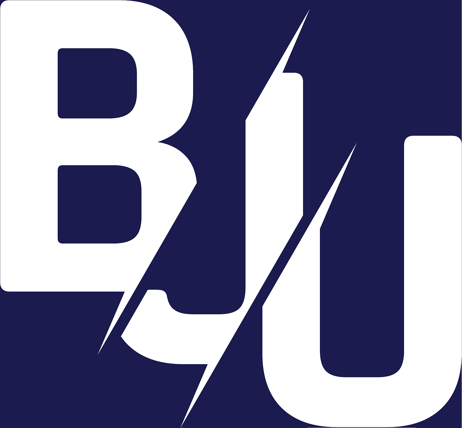 monogram letters initial logo design bju