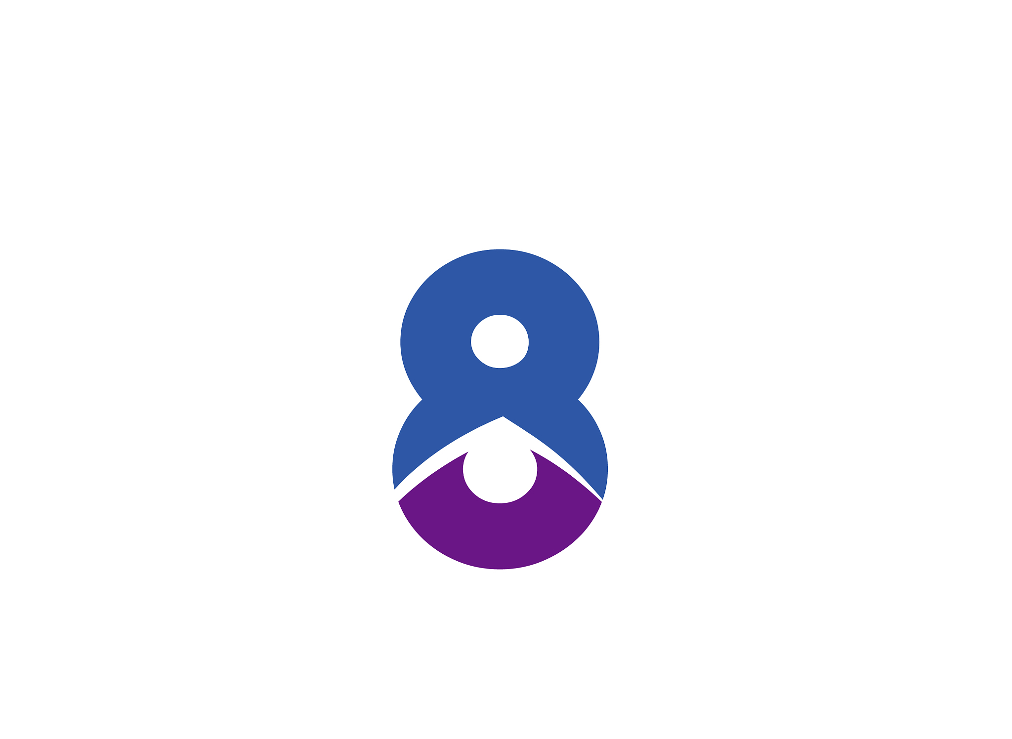 number eight 8 logo icon template elements