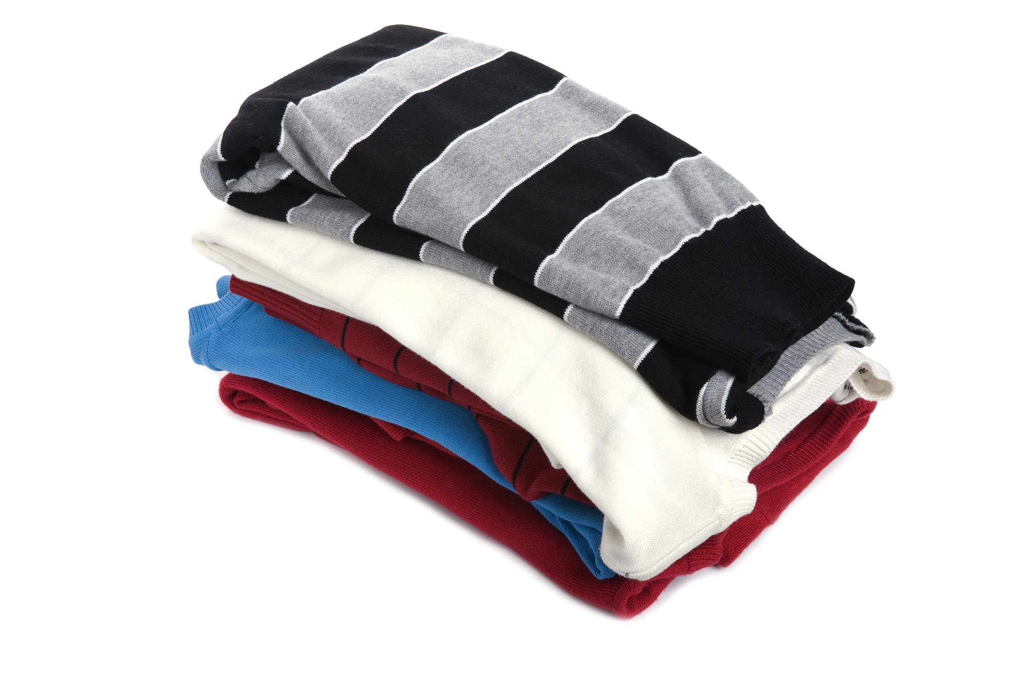 colored jumper on white closeup