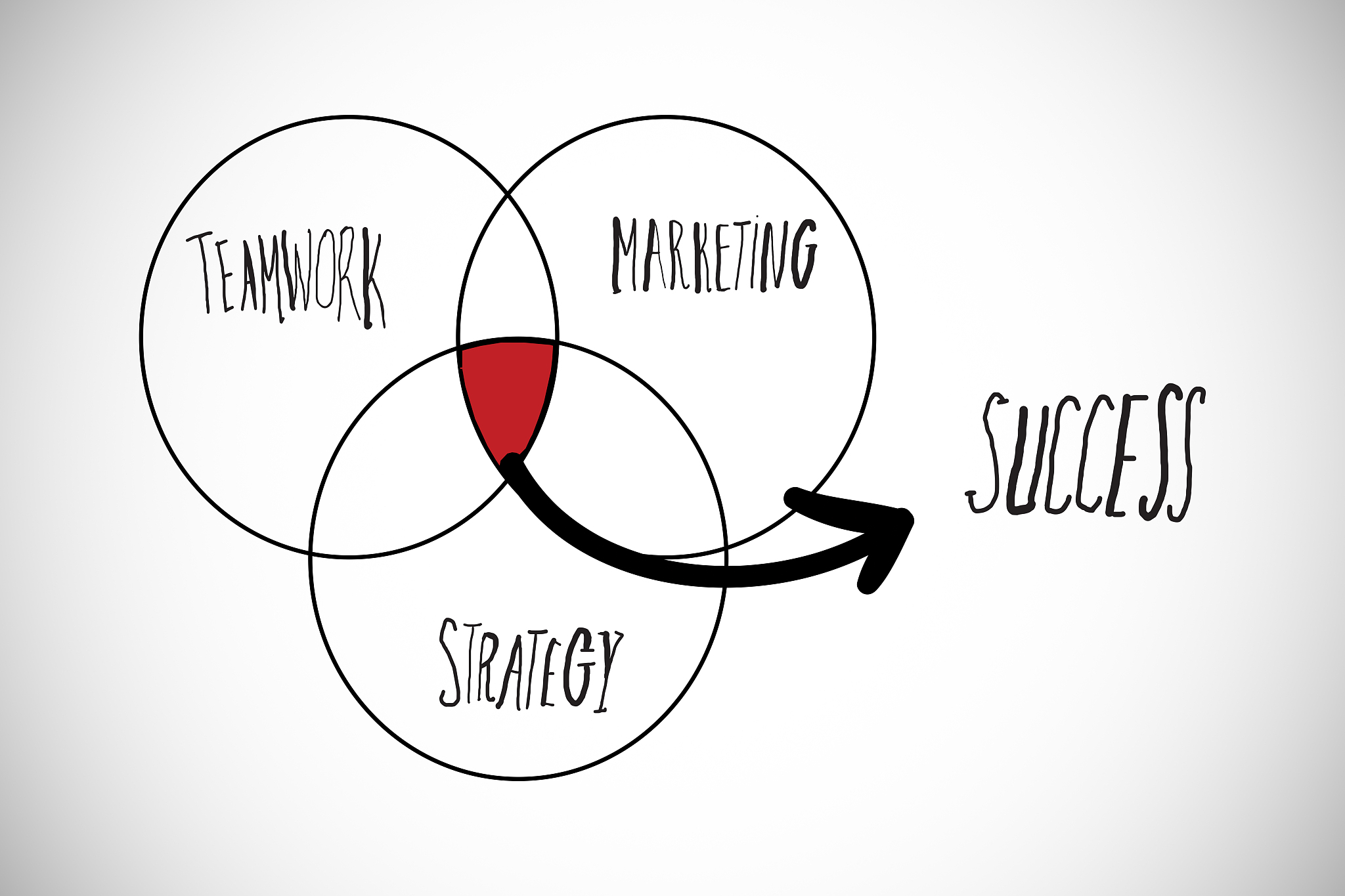 composite image of success venn diagram