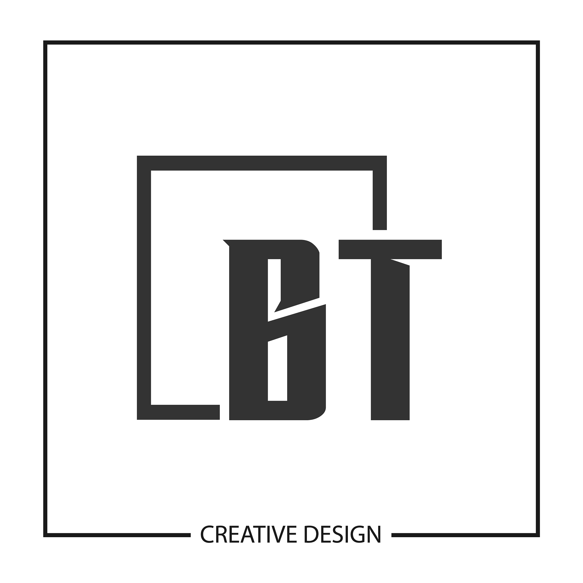 initial letter bt logo template design