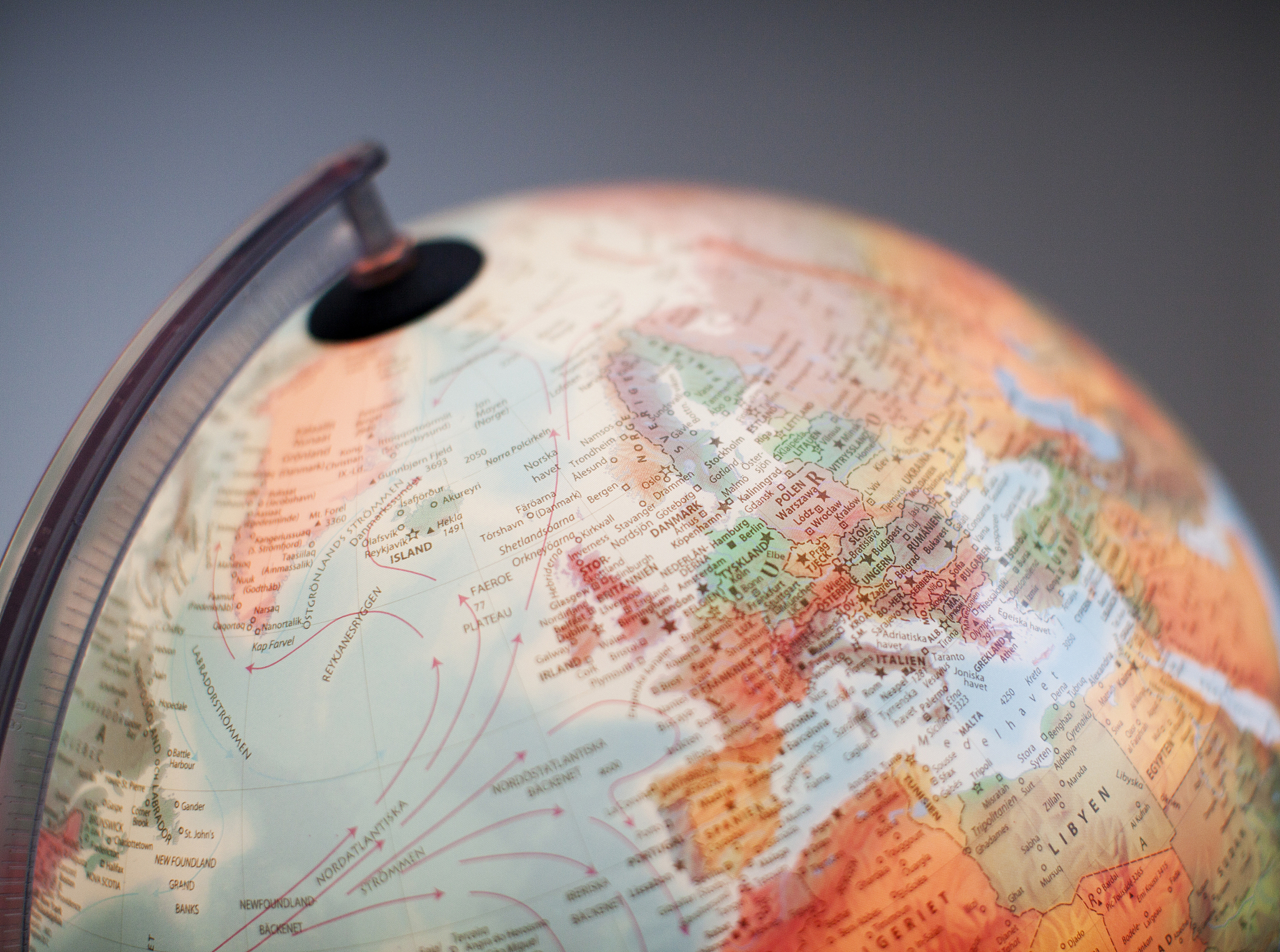close-up of globe