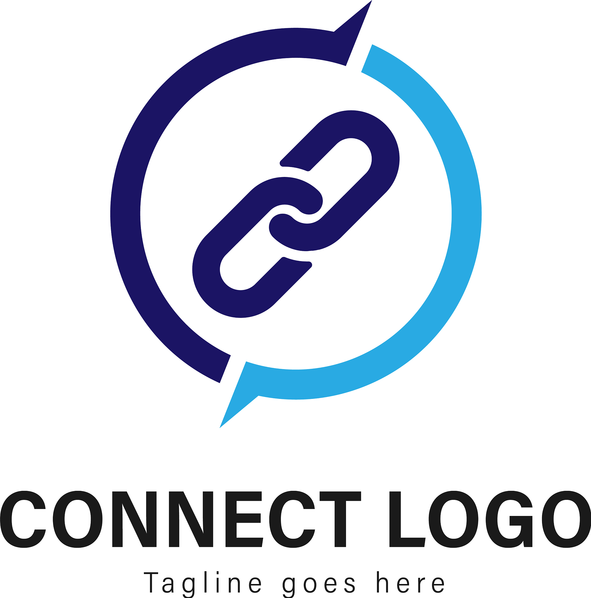 connect logo template design connect logo with