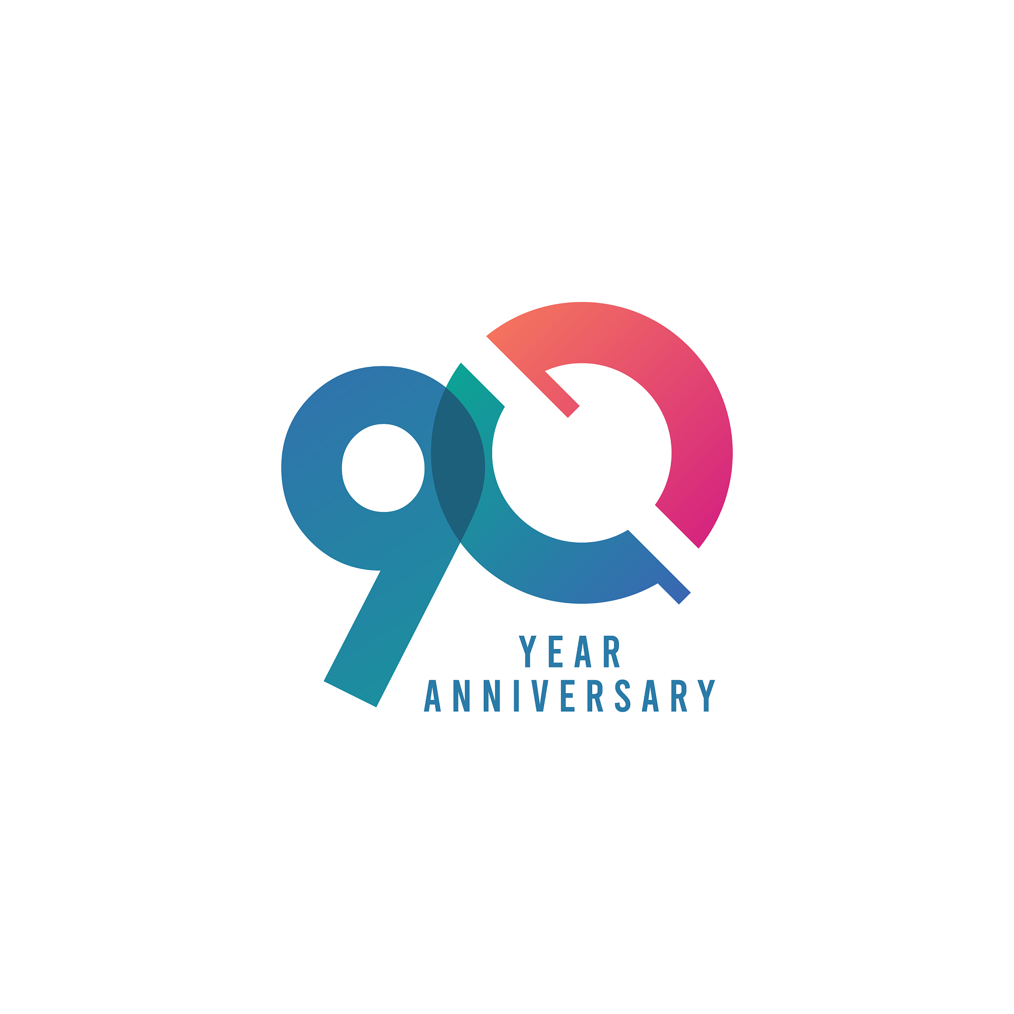 90 years anniversary template design