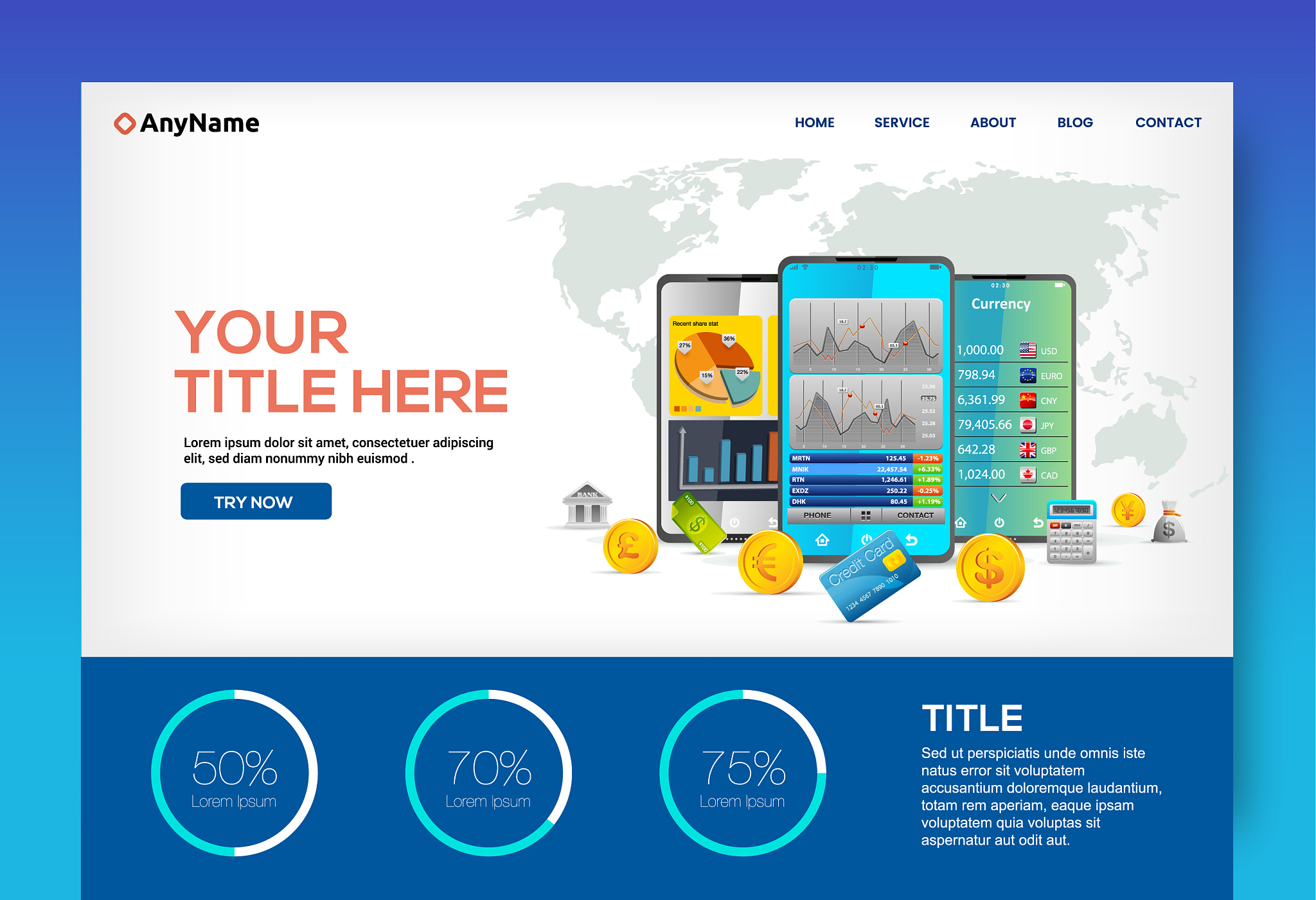 business app website template