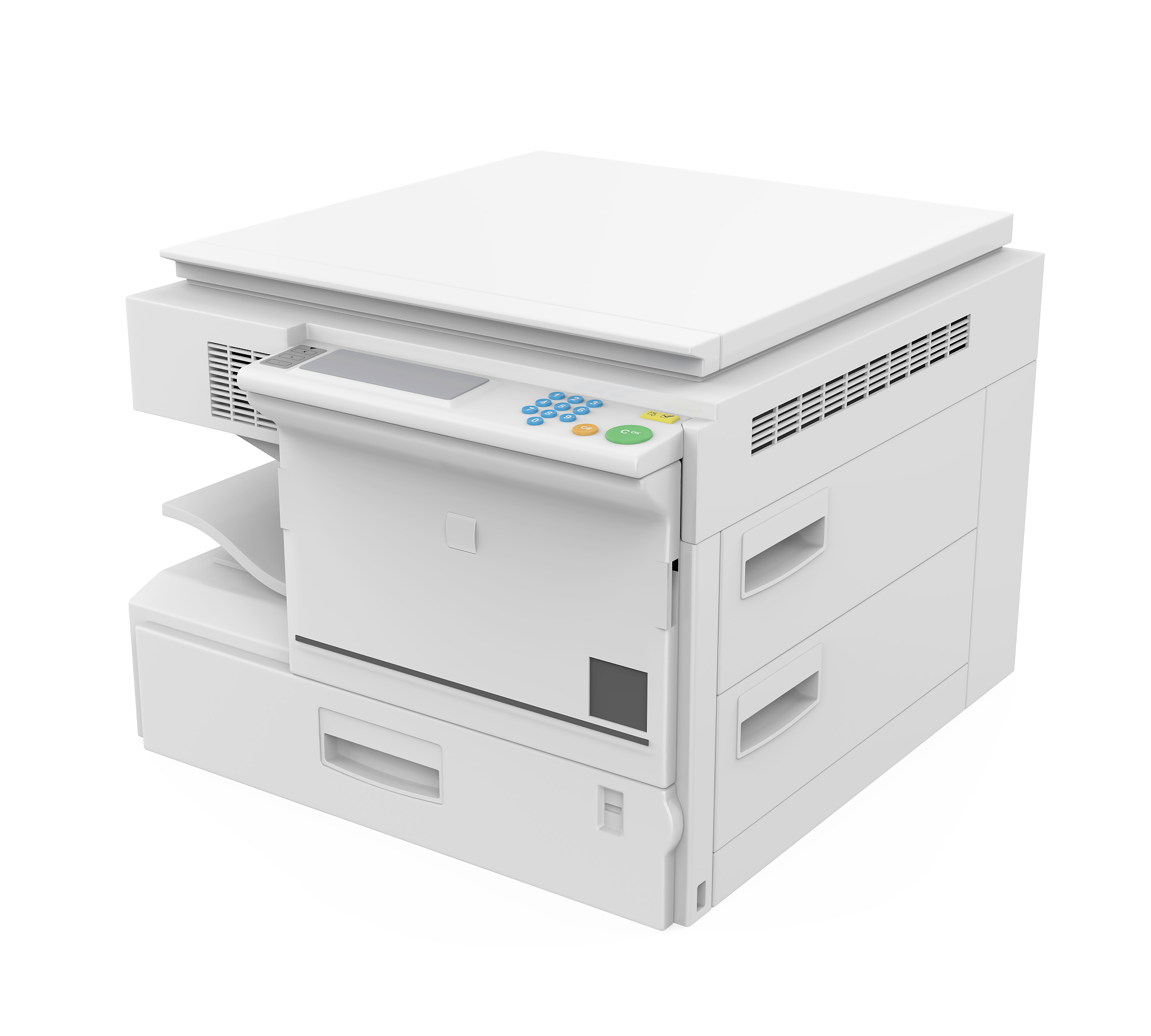 office multifunction printer isolated