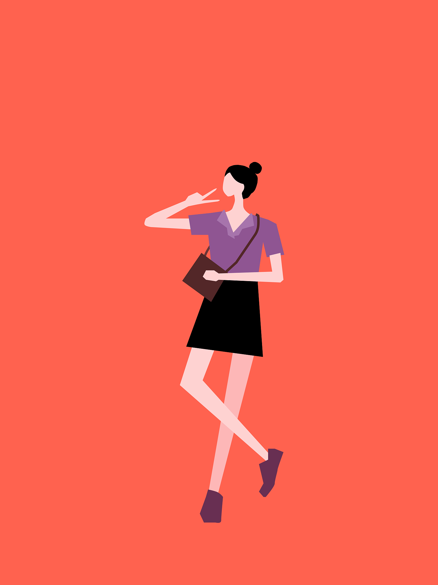扁平风格人物插画