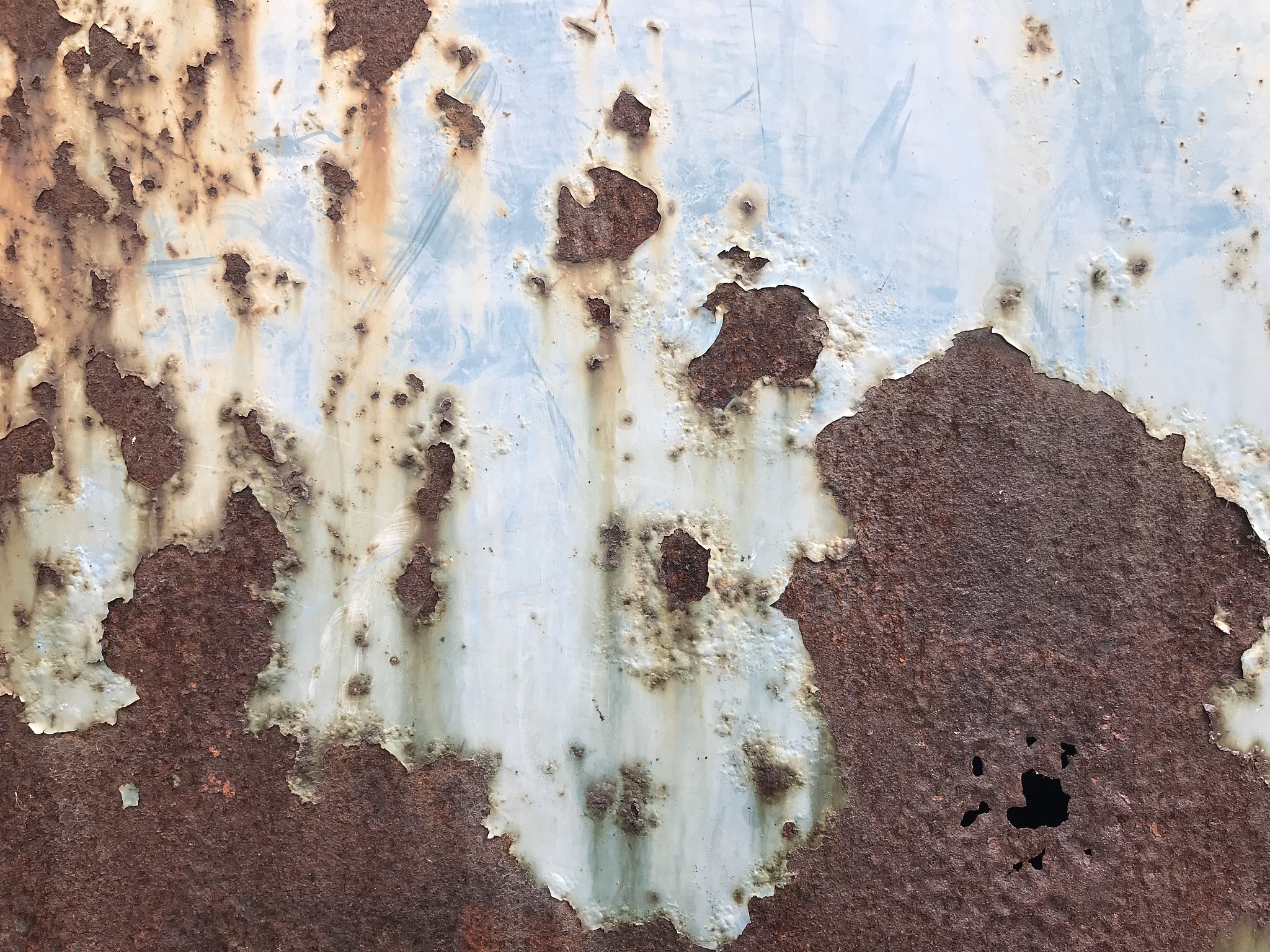 rusted metal background.