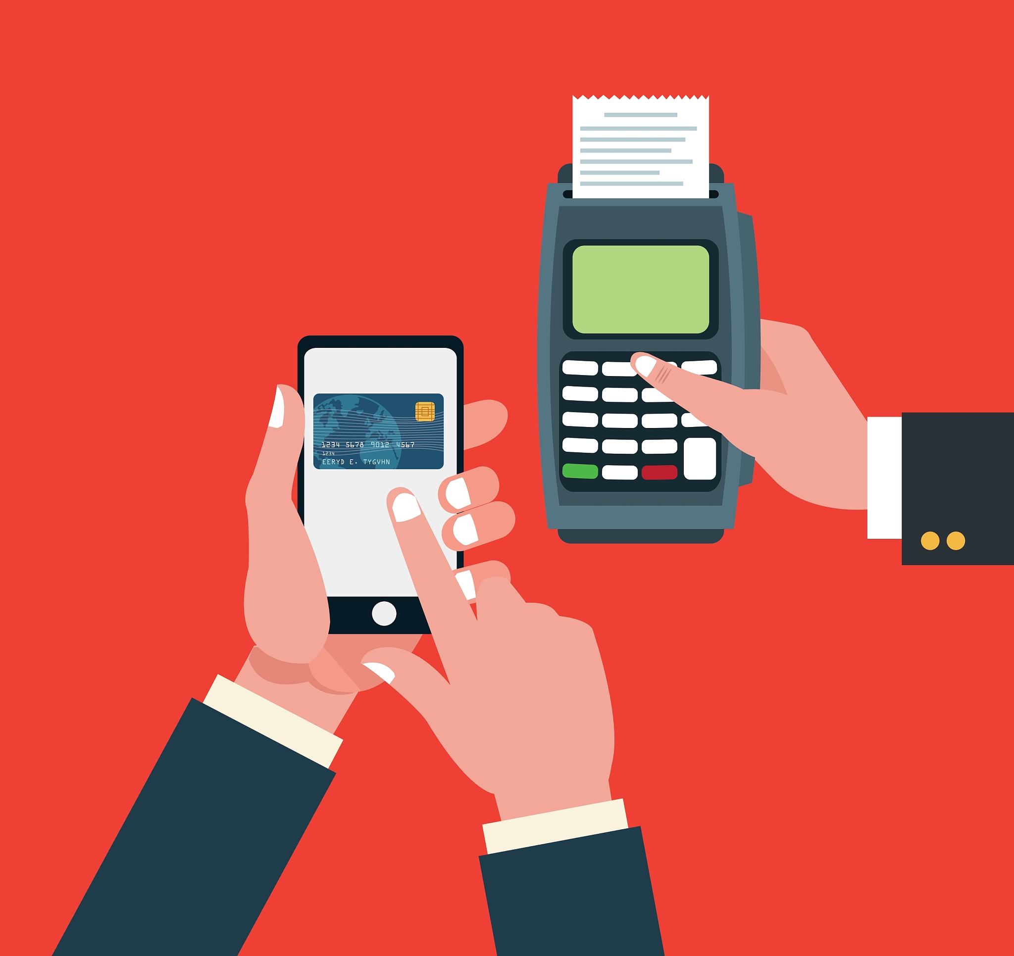 smartphone of shopping and payment design