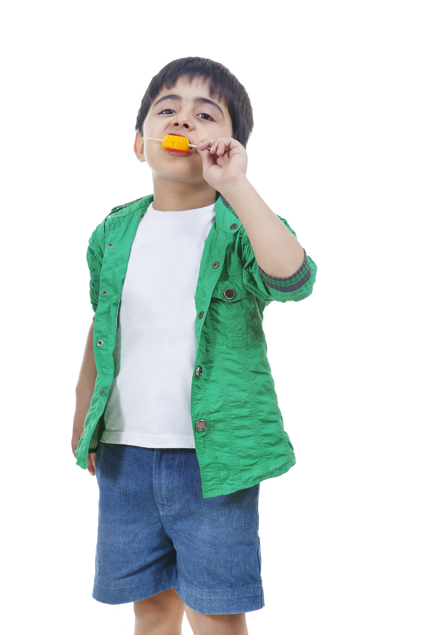 boy eating ice lolly