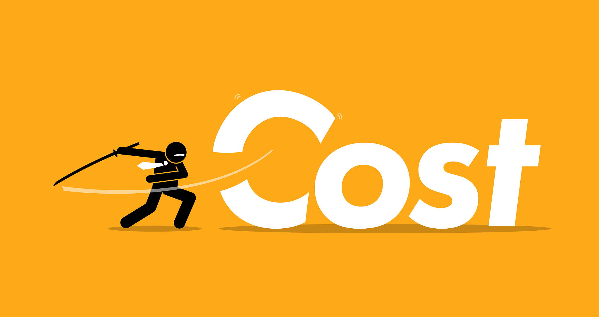 cost cutting by businessman artwork depicts