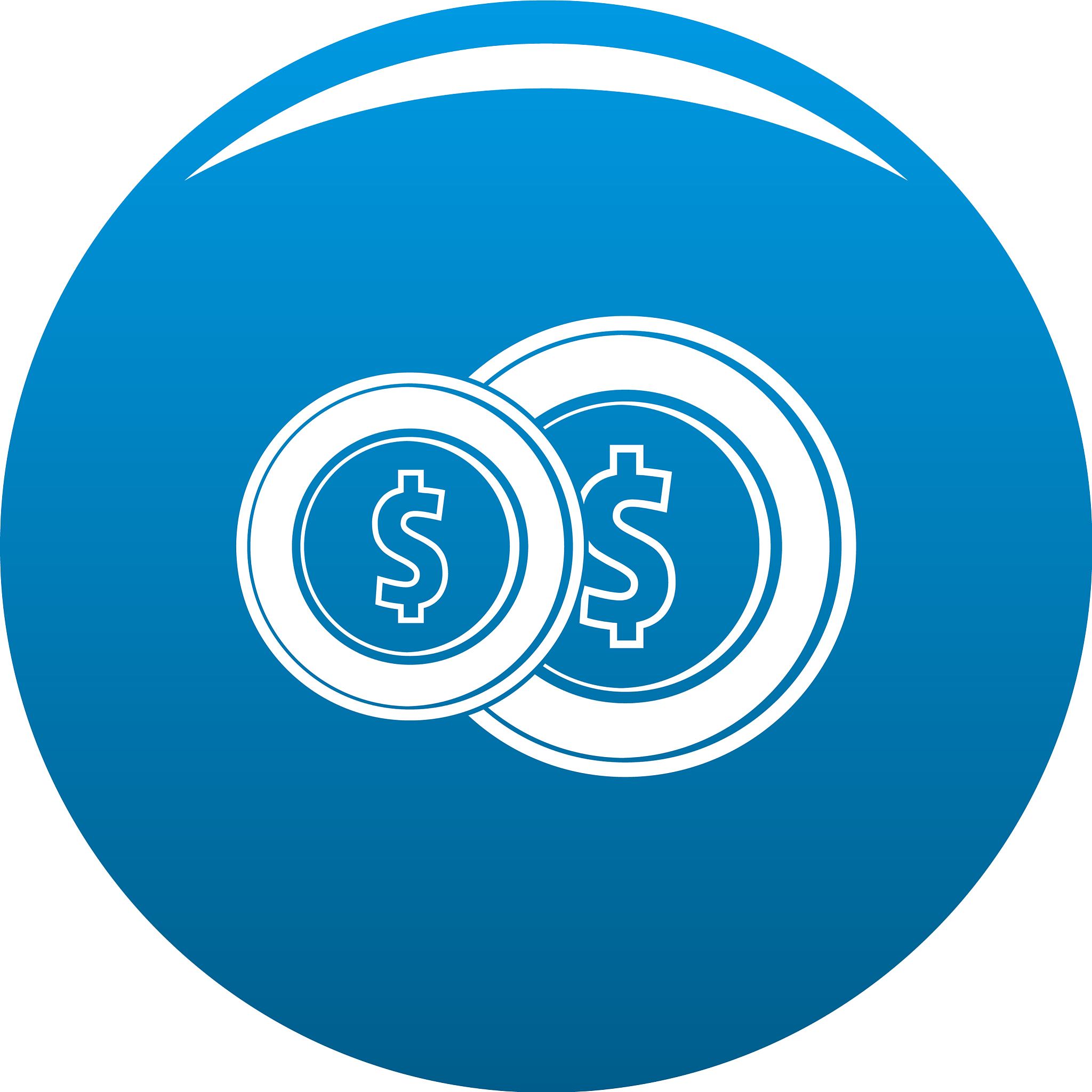 coin icon blue