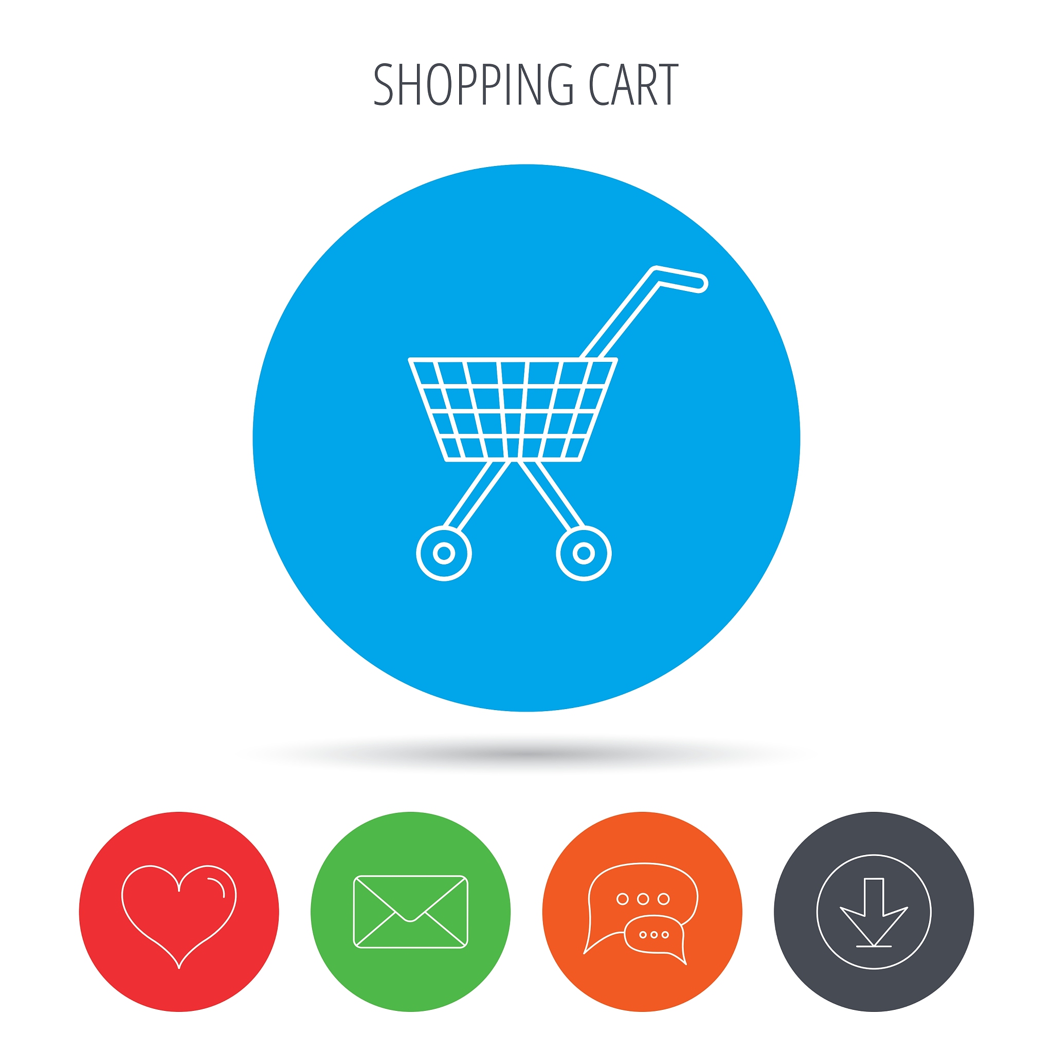 shopping cart icon market buying sign