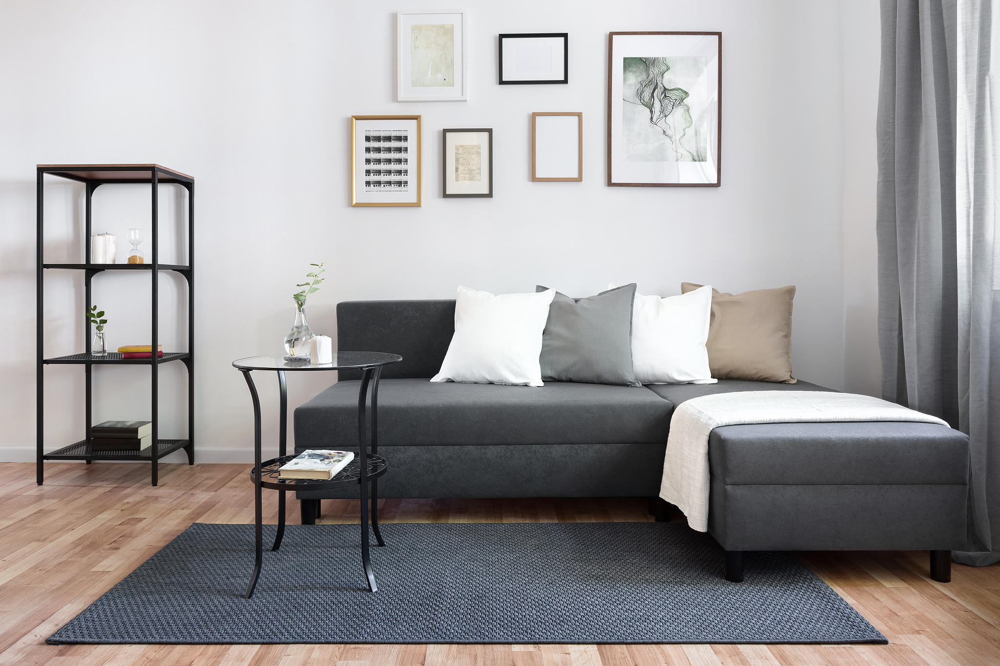 contemporary living room with sofa