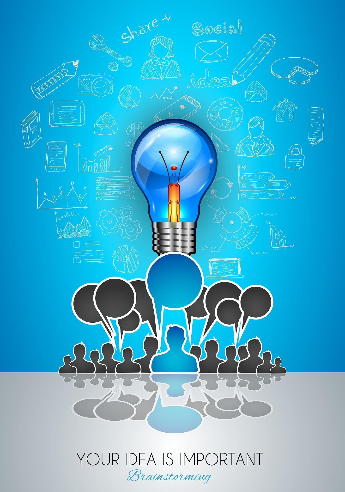 teamwork brainstorming communication concept art