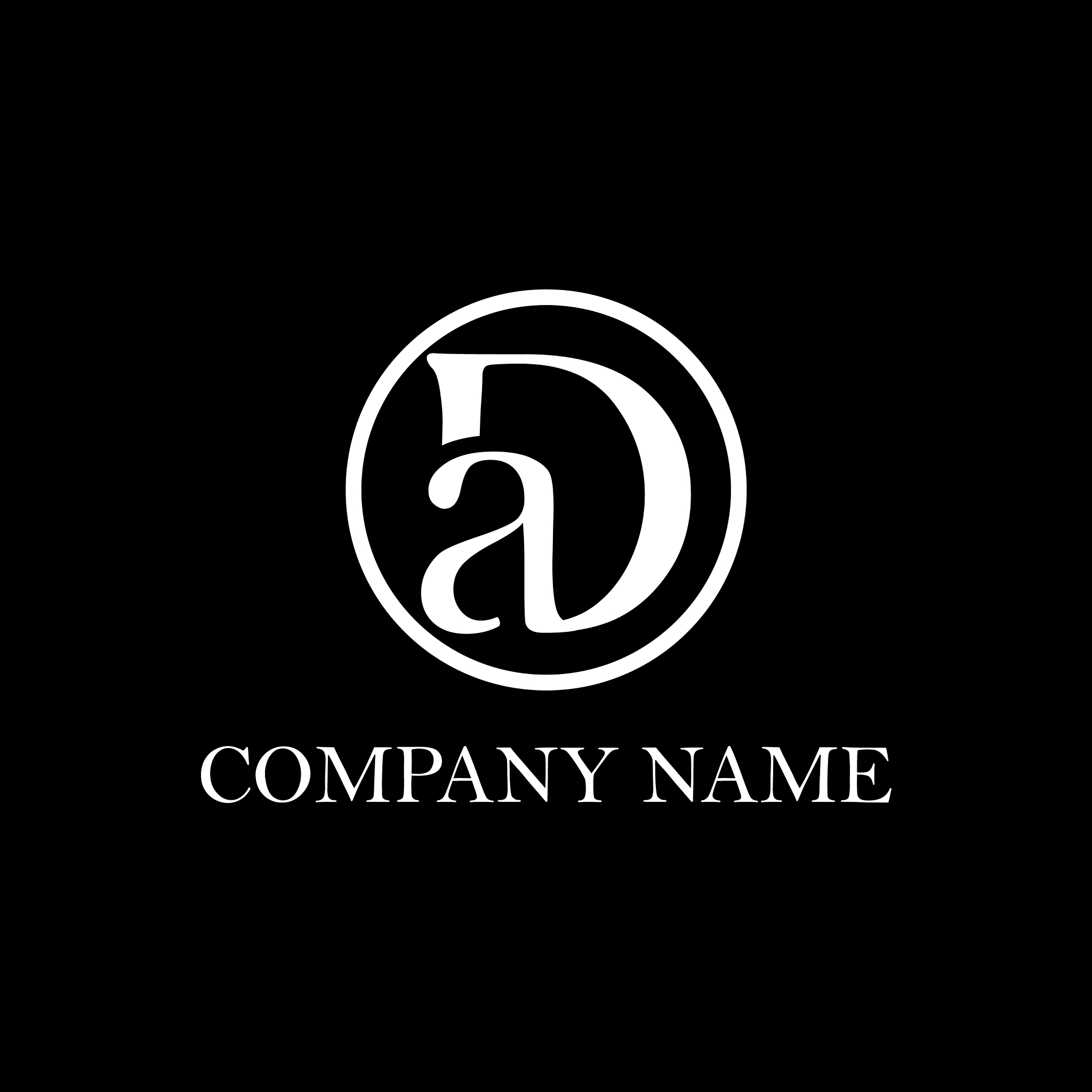 letter da logo design inspiration clean and