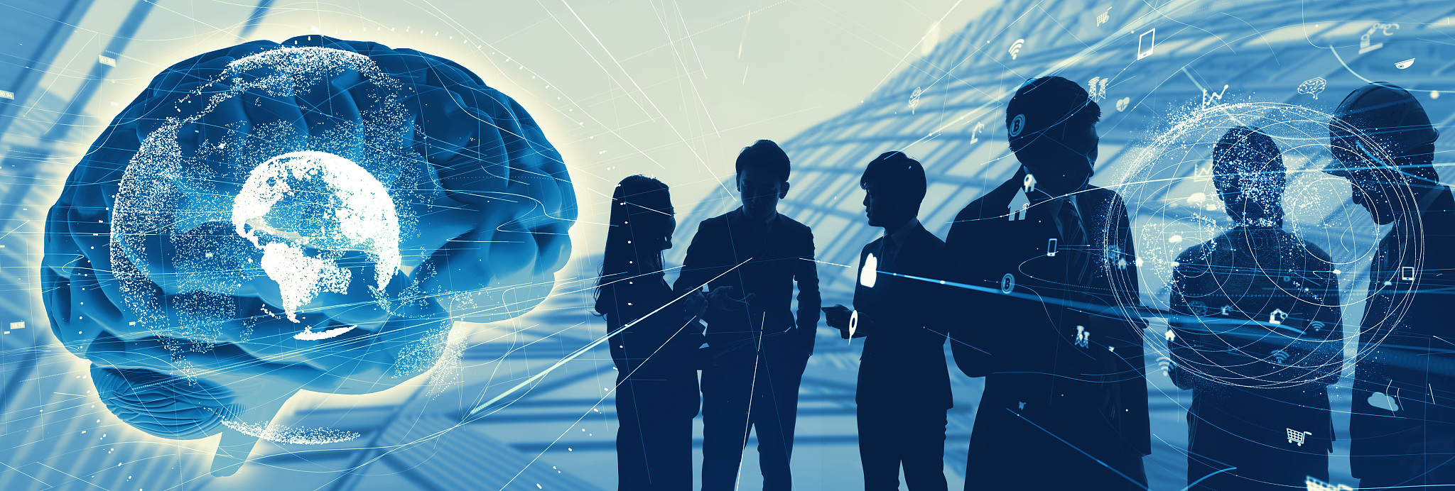 ai (artificial intelligence) concept. business and technology.