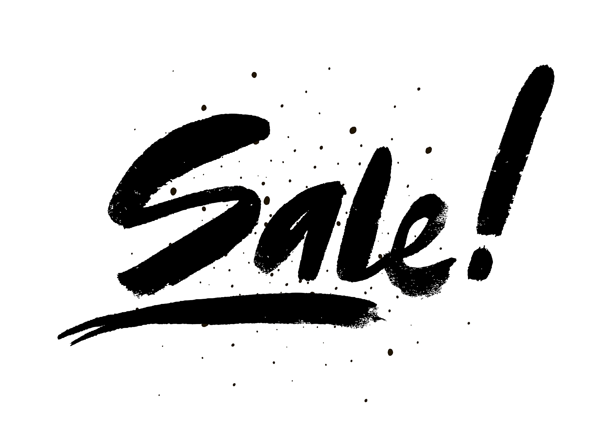 sale hand lettering design template typography