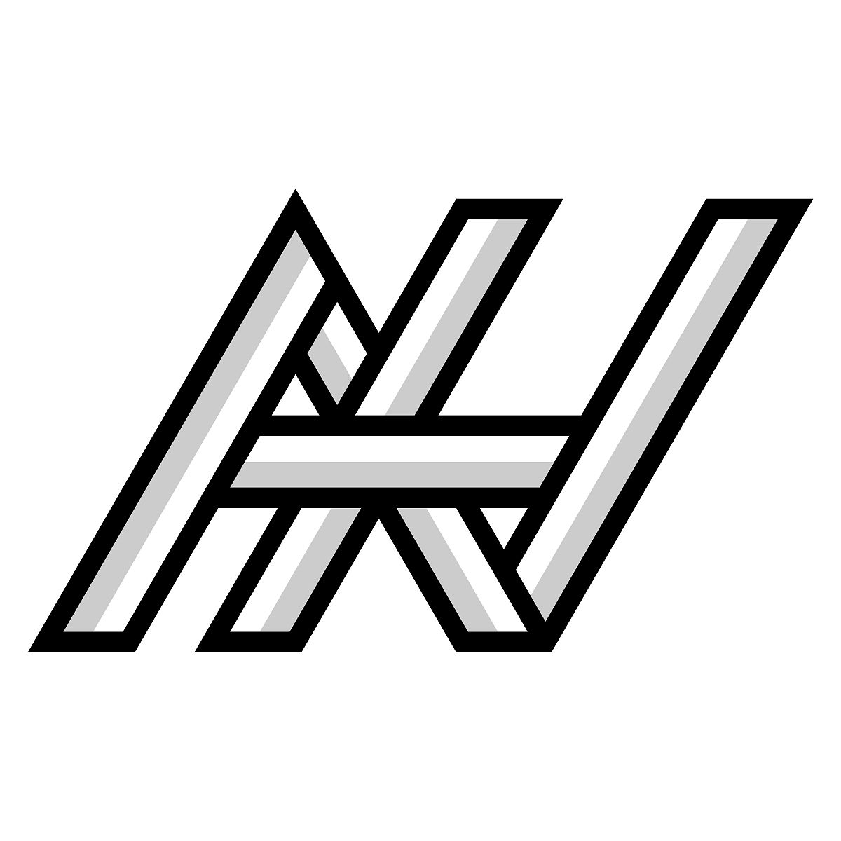 字母ah轮廓创意标志设计