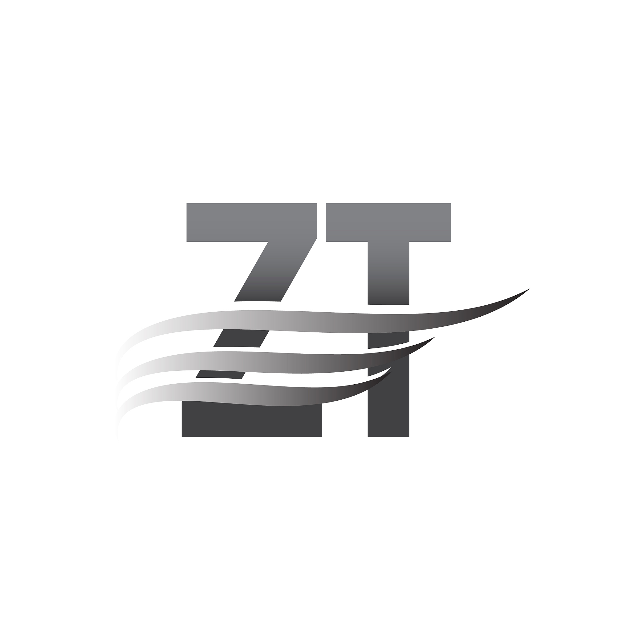 initial letter, grey color vector logotype
