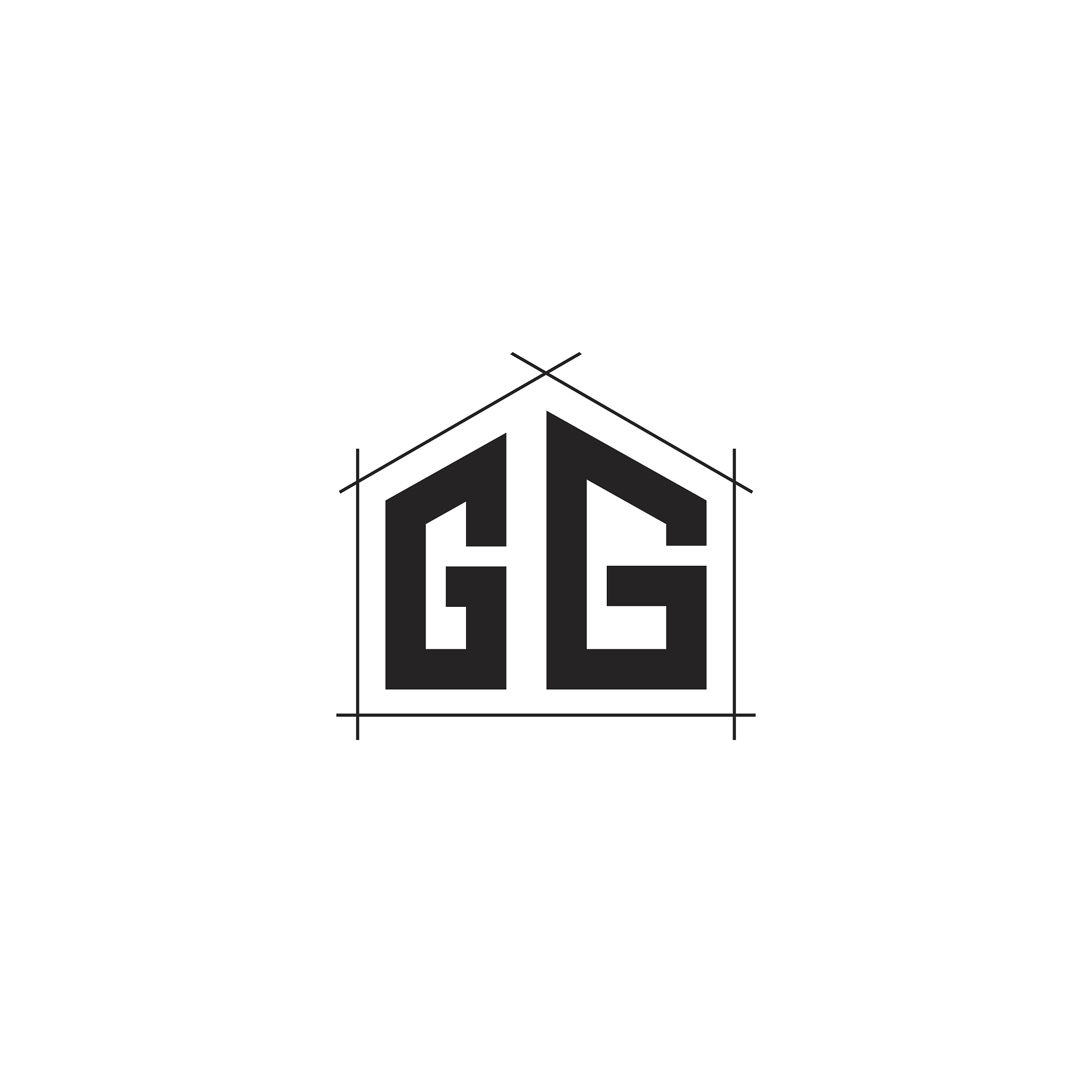 gg letter logo icon design template elements
