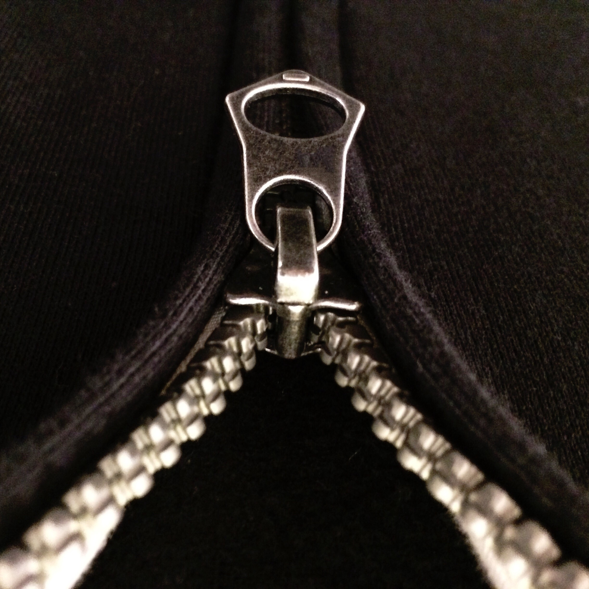 detail of zipped fabric