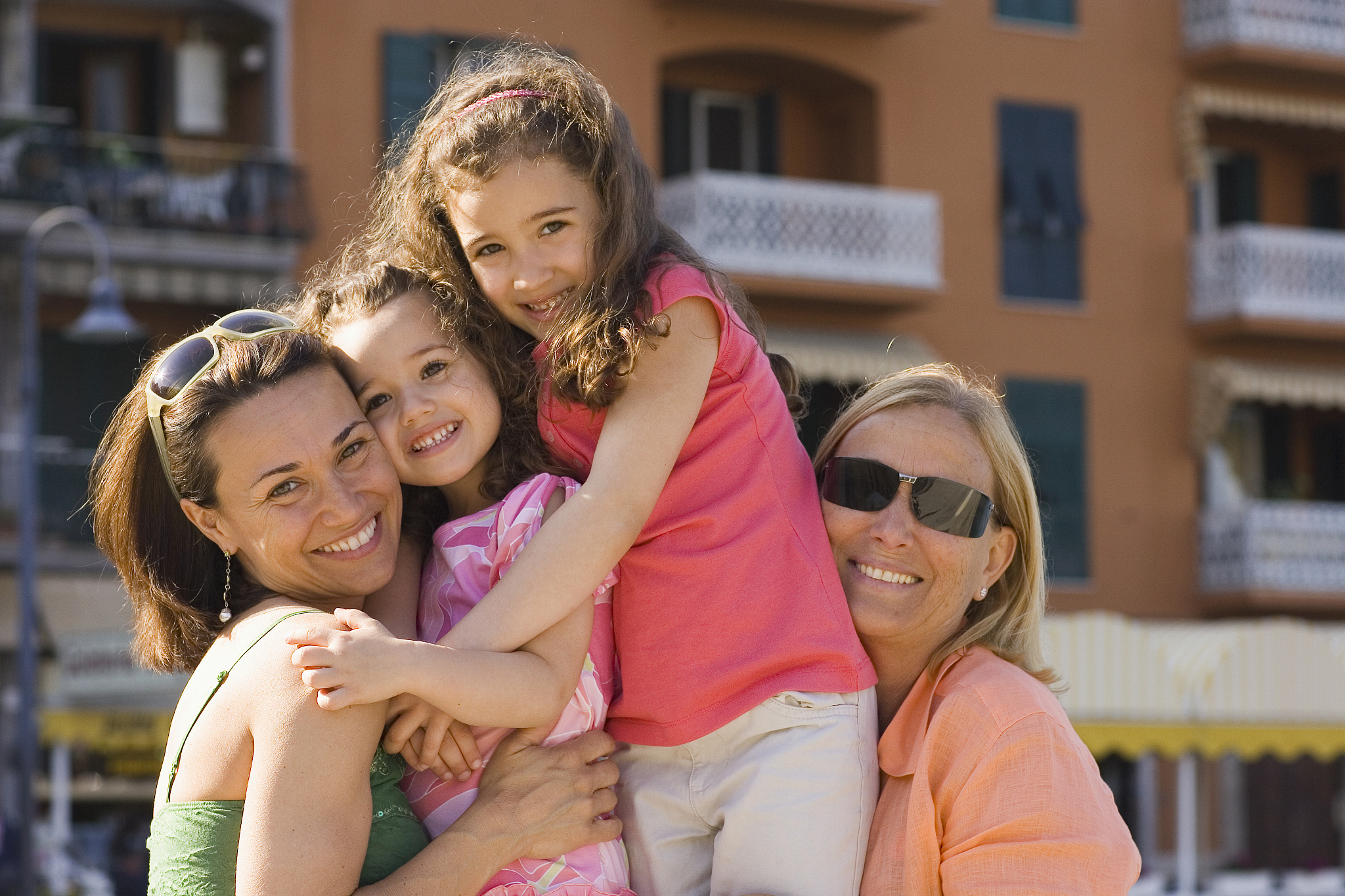 vacationing family