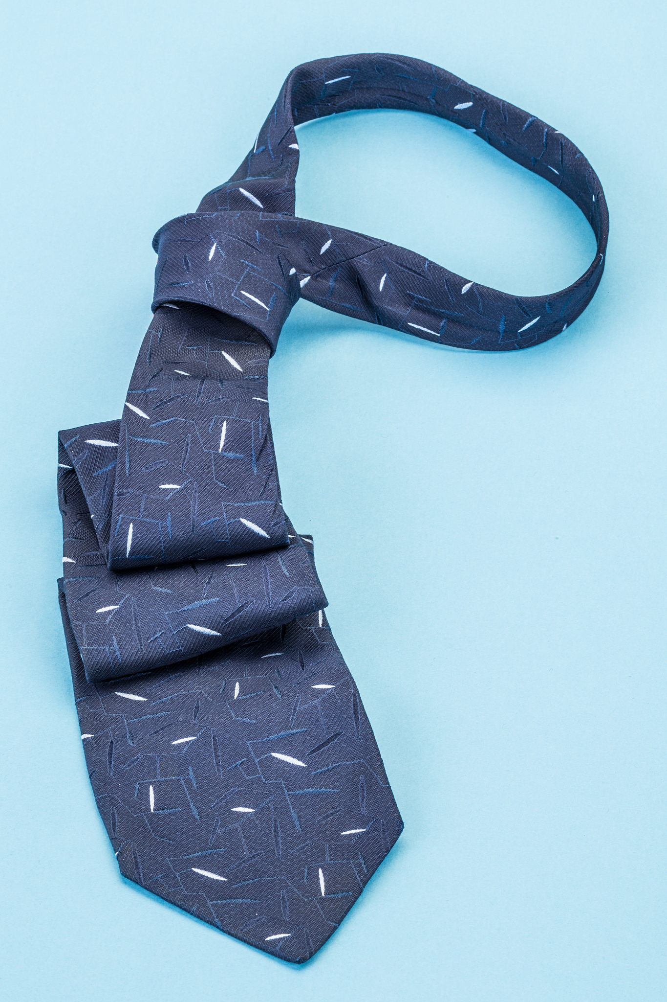necktie on blue