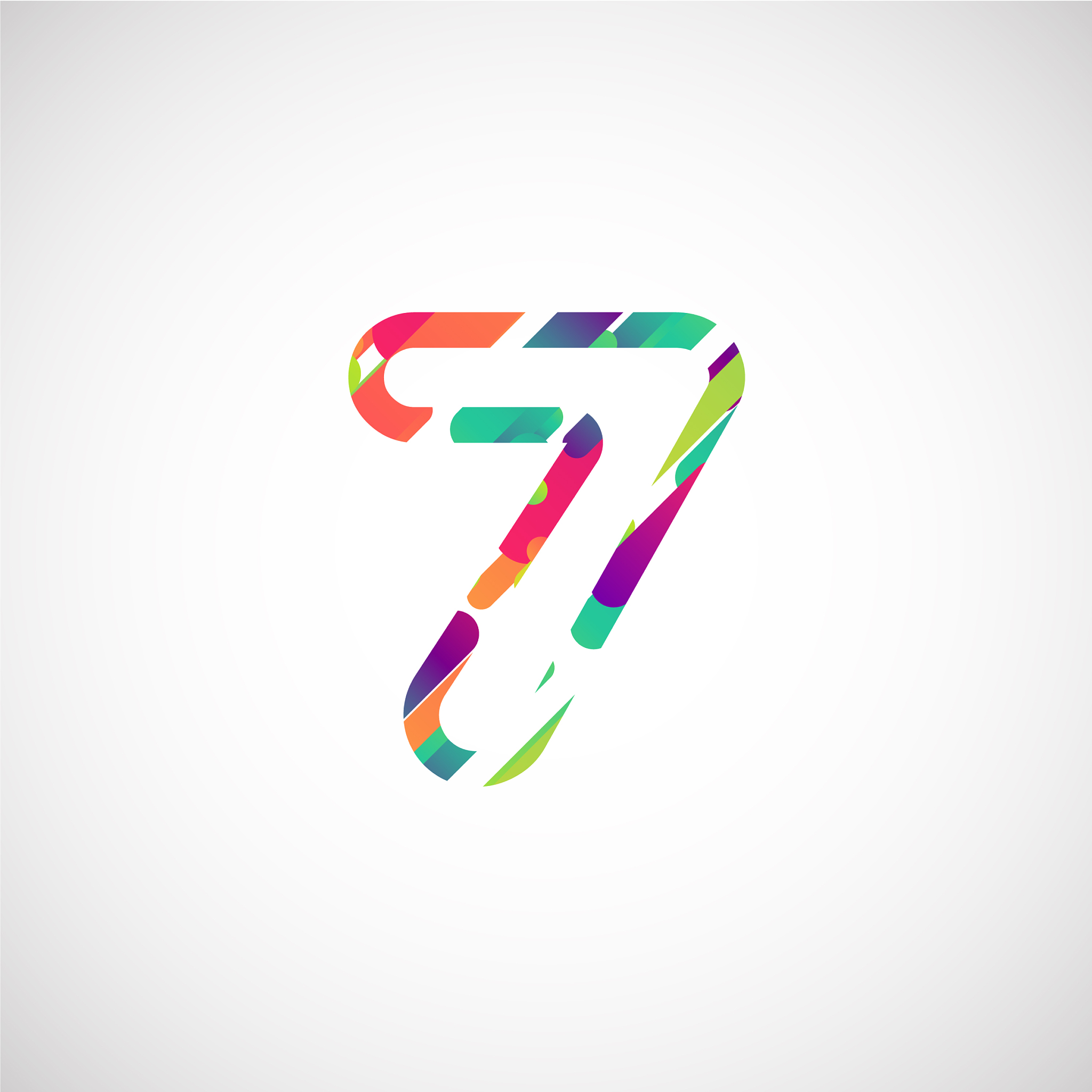colorful character from a typeset