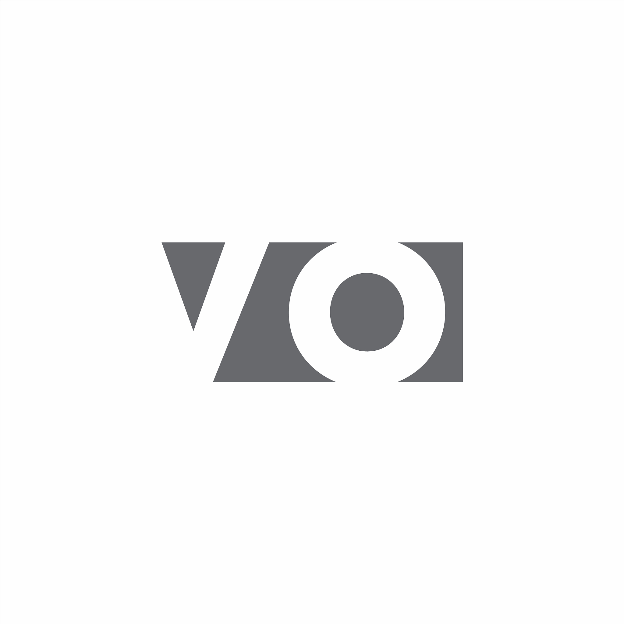 vo logo monogram with negative space style design