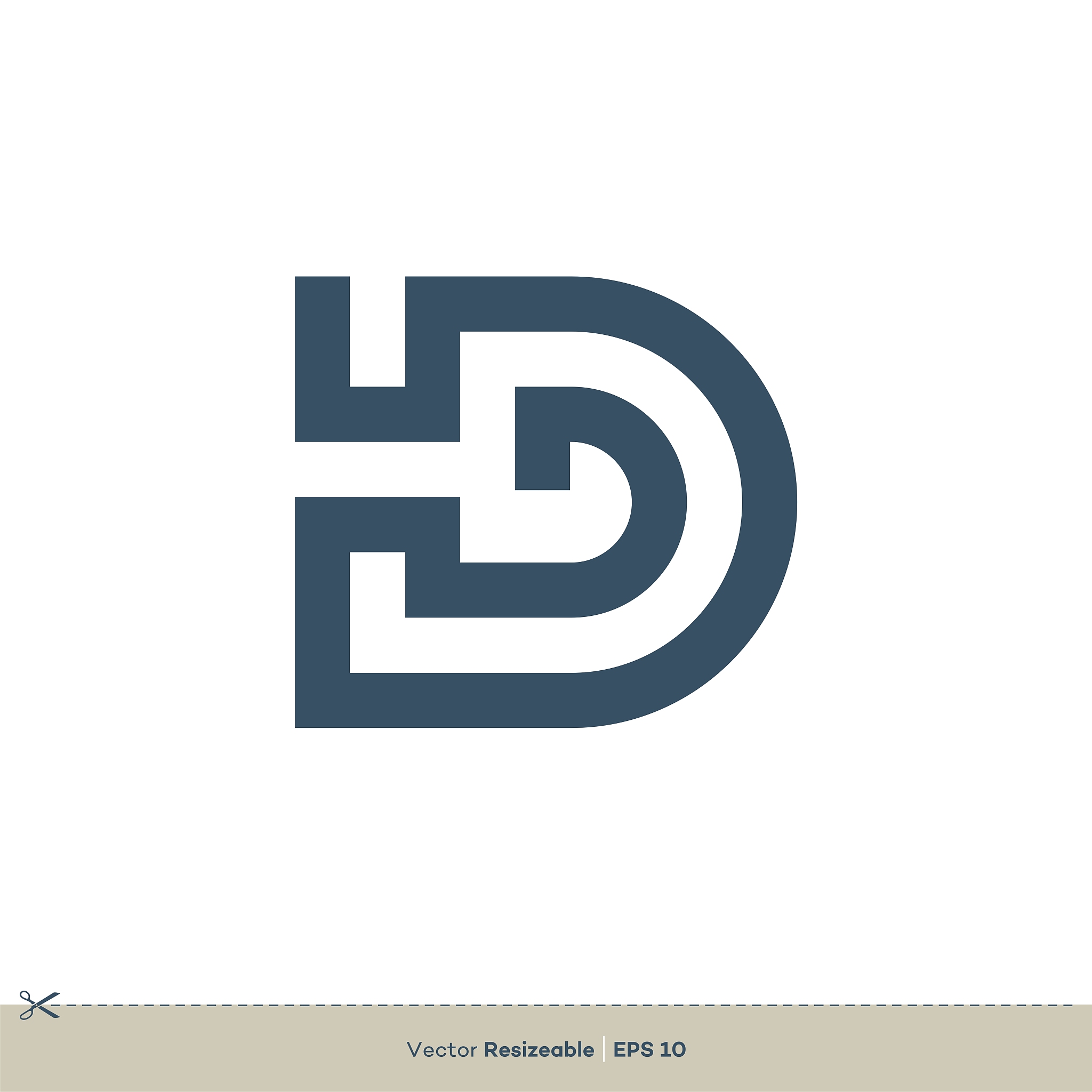 d letter logo template illustration design. vector eps 10.