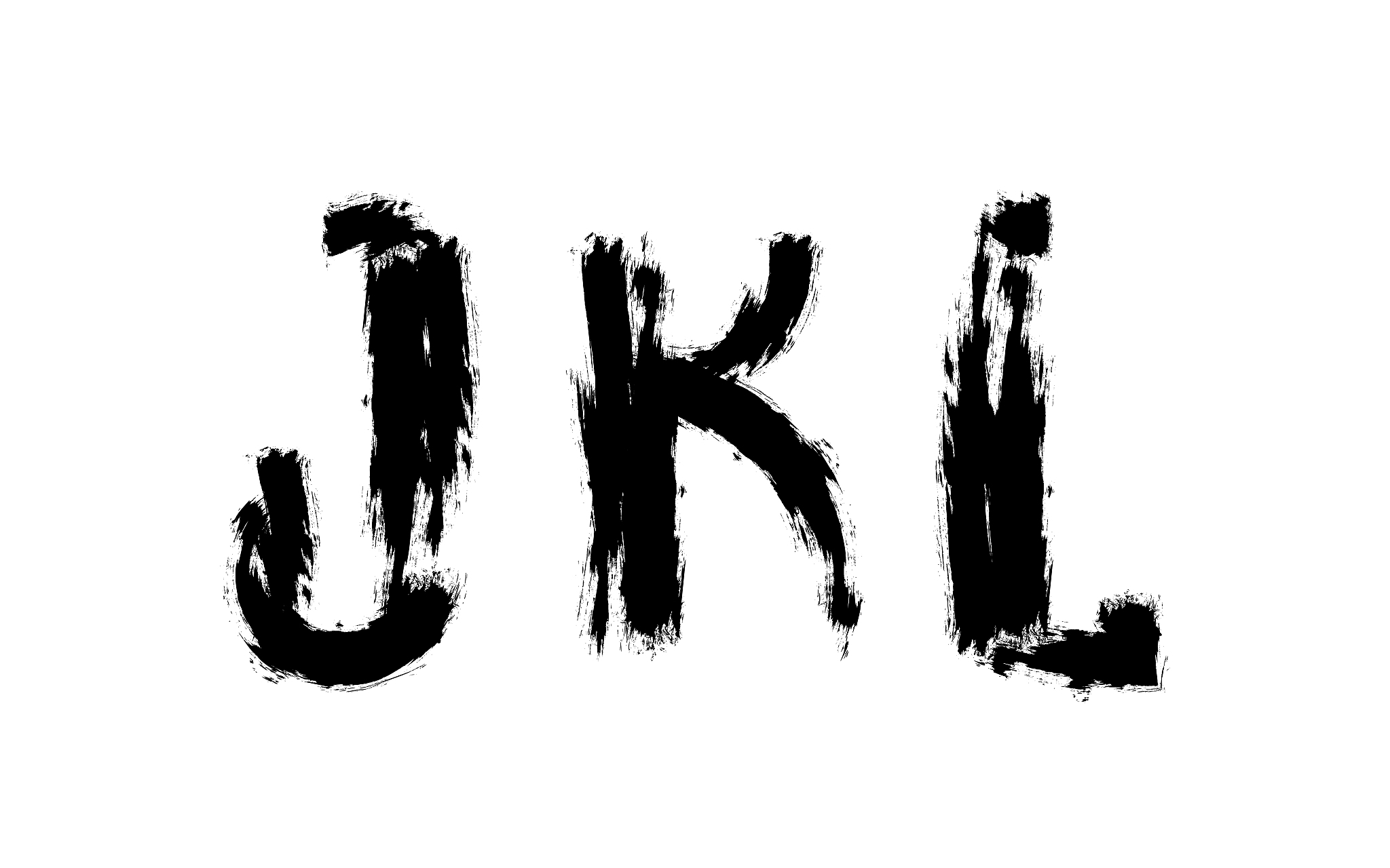 abstract letters set painted with brush. futuristic font for let