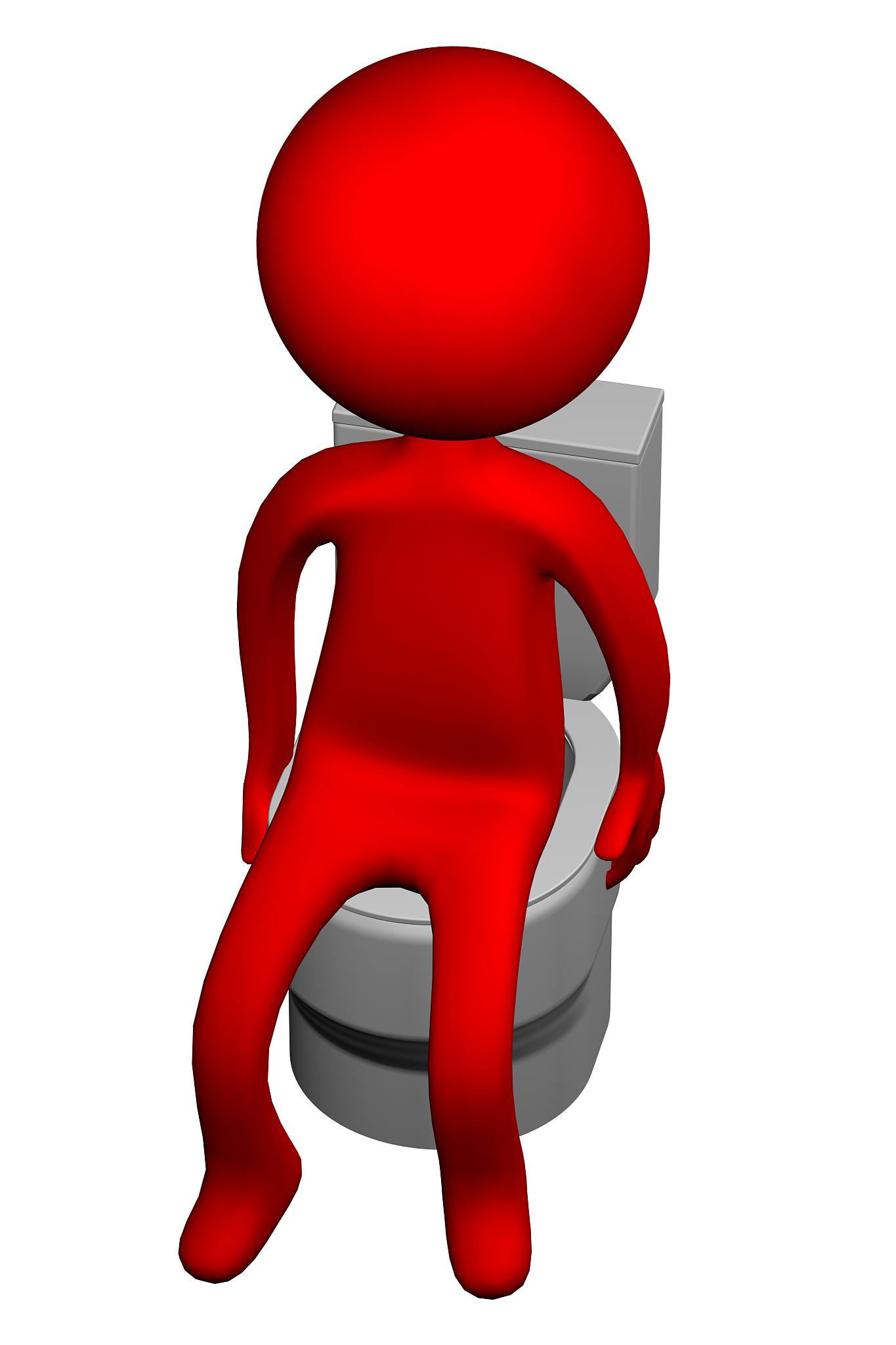 3d man on the toilet seat